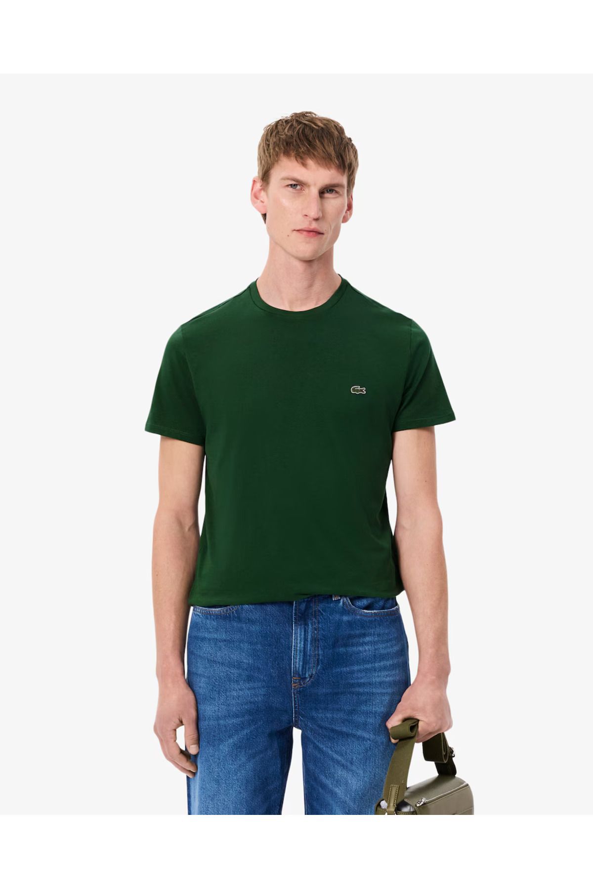 Lacoste Sport Erkek Slim Fit Bisiklet Yaka Yeşil T-Shirt