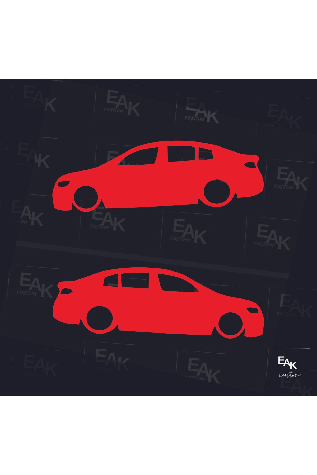 eakcustom FİAT EGEA oto sticker (18cm x 6cm) (2ADET)