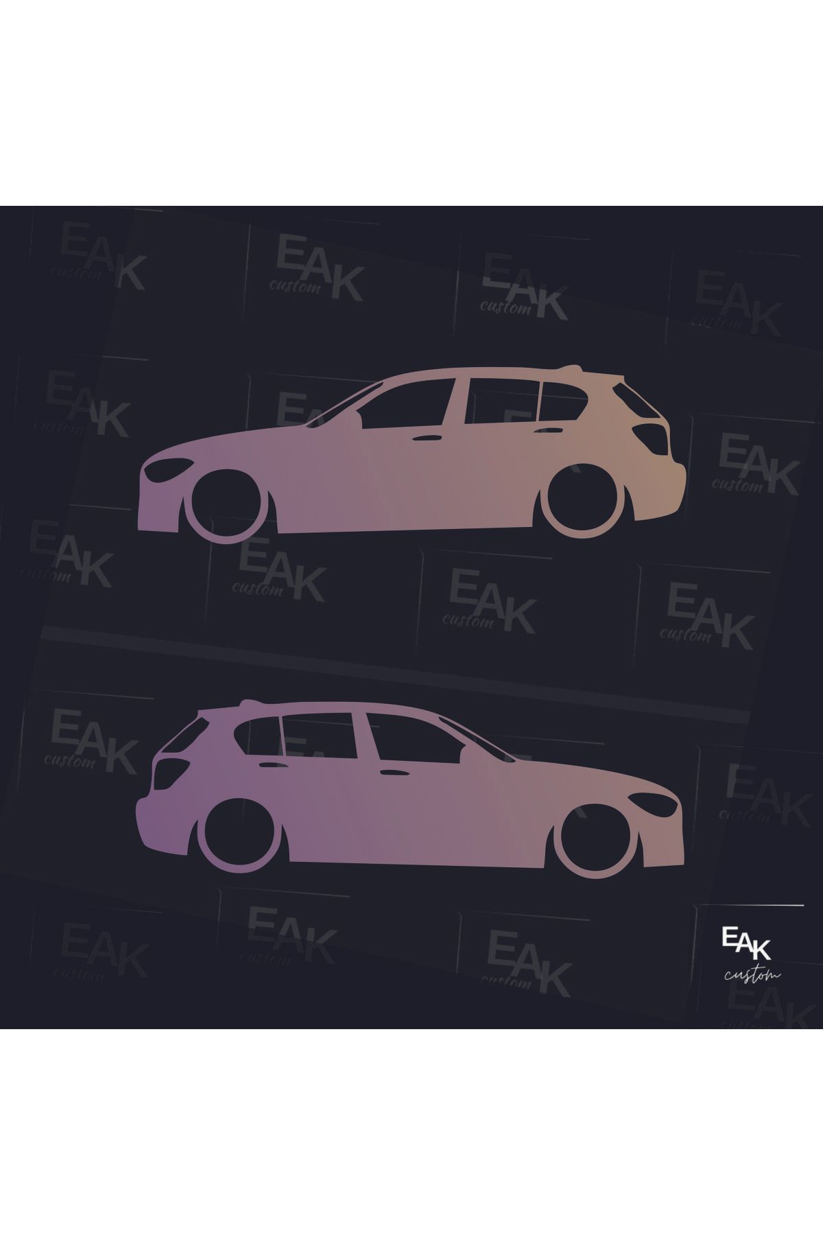 eakcustom BMW 1 SERİES oto sticker (18cm x 6cm) (2ADET)