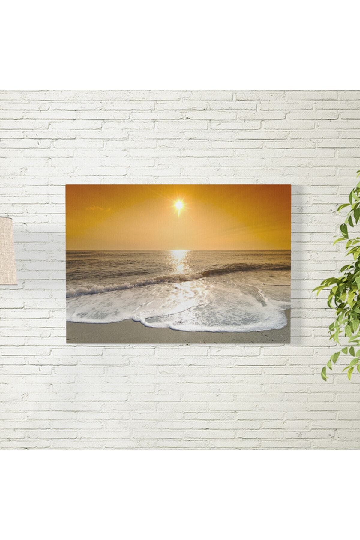 Elioure Gün batımı temalı 35x50 cm deniz manzarası posteri, şık ve doğal dekorasyon için ideal