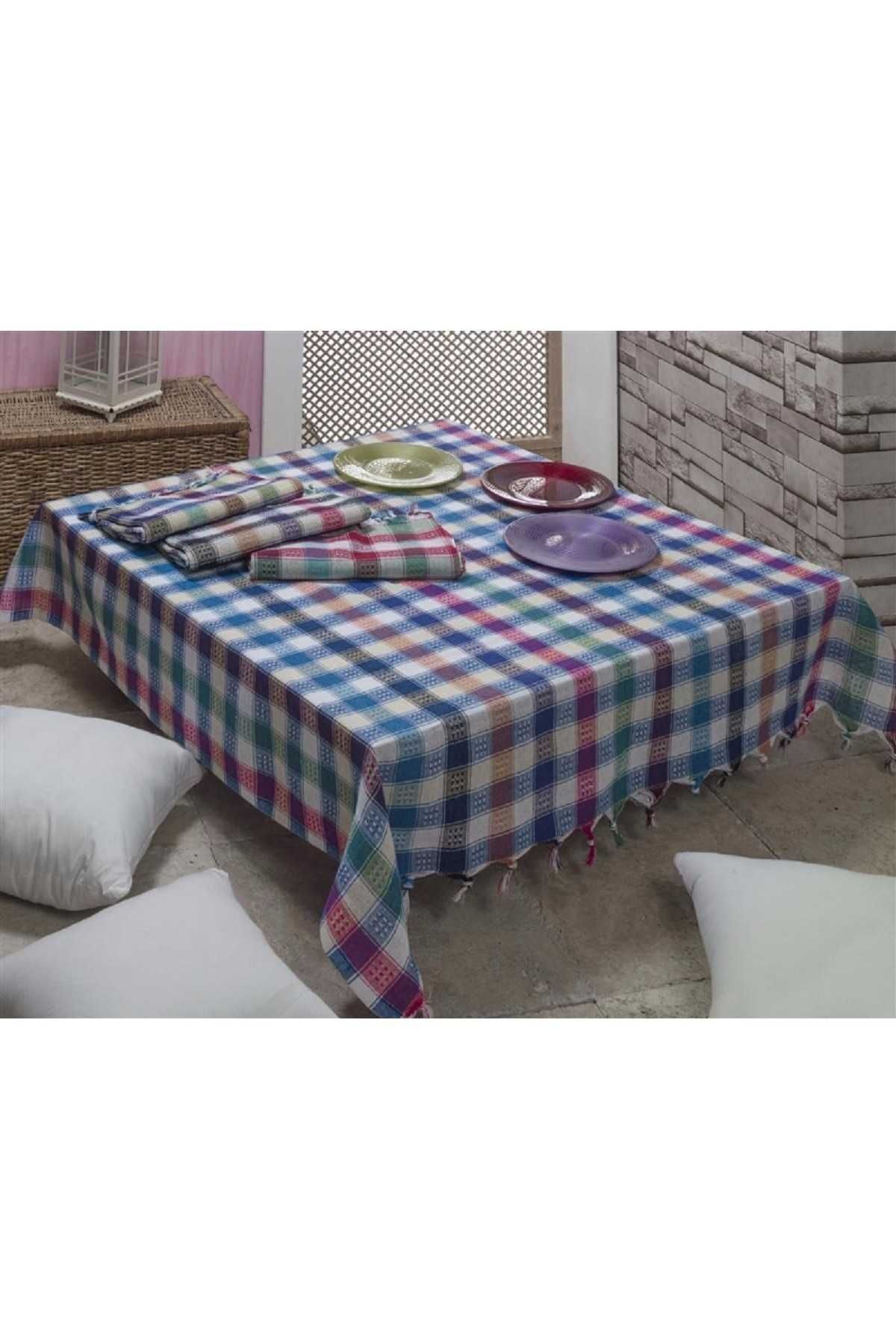 SERAMEA Gözde 150x150 cm. Üçlü Orta Boy Sofra Bezi / Masa Örtüsü