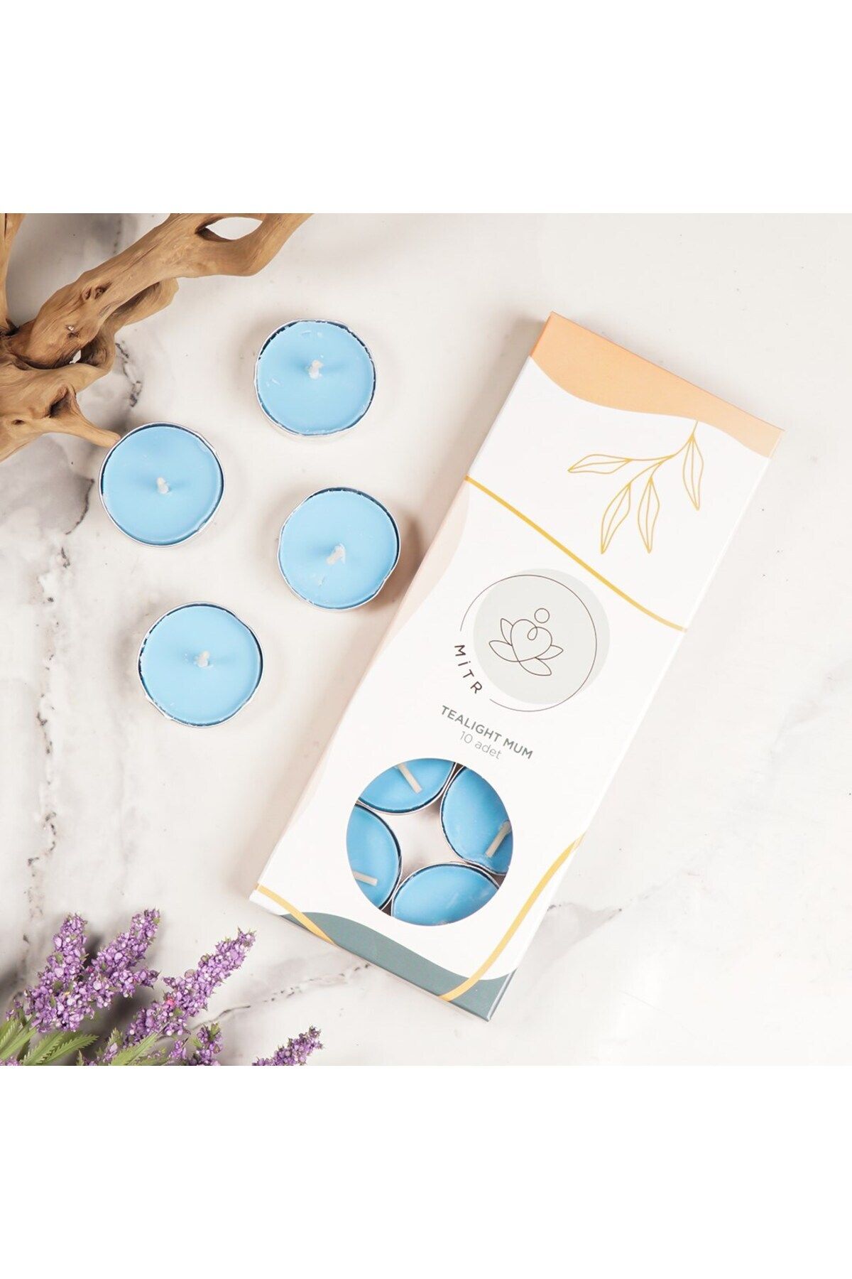 Elioure Mavi Tealight Mum, Şık ve Sıcak Atmosfer Yaratıcı Aydınlatma Seçeneği