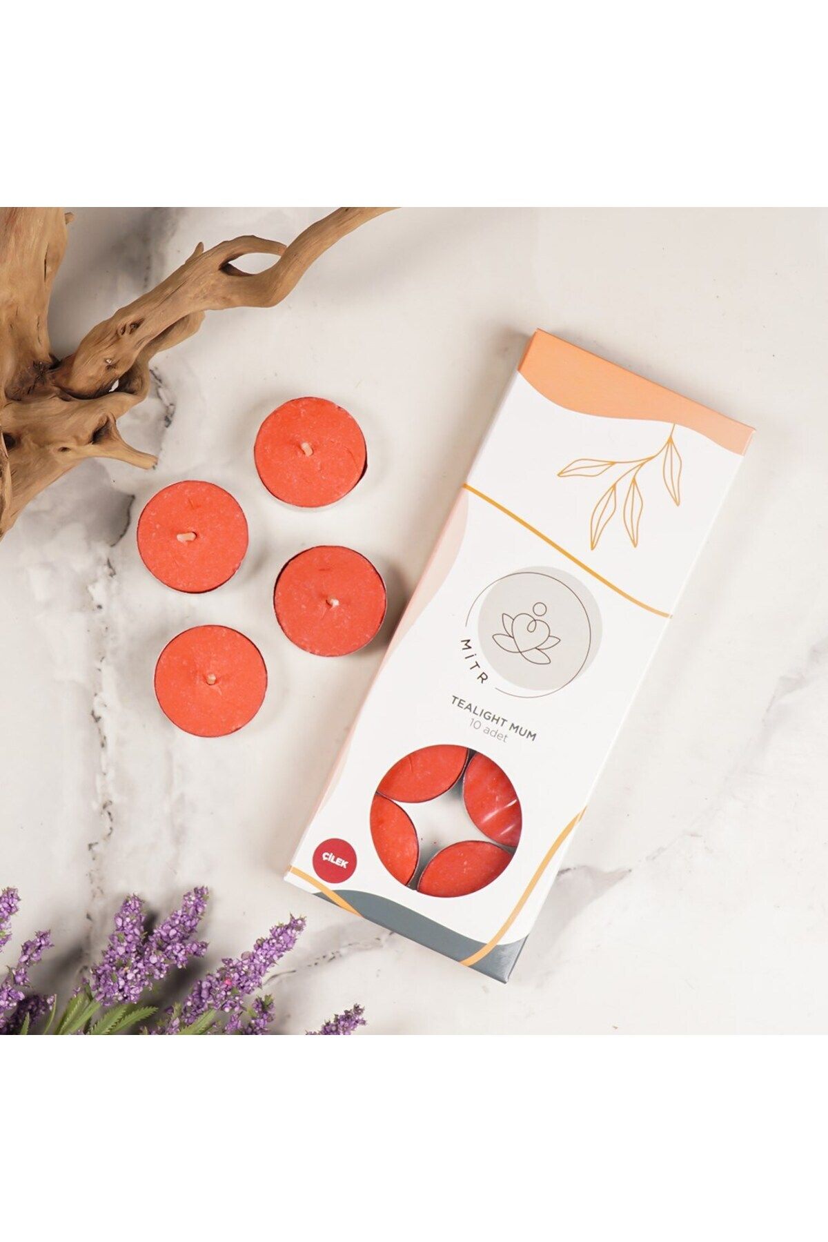 Elioure Çilek Kokulu Tealight Mum, Sıcak ve Ferah Atmosfer Yaratır