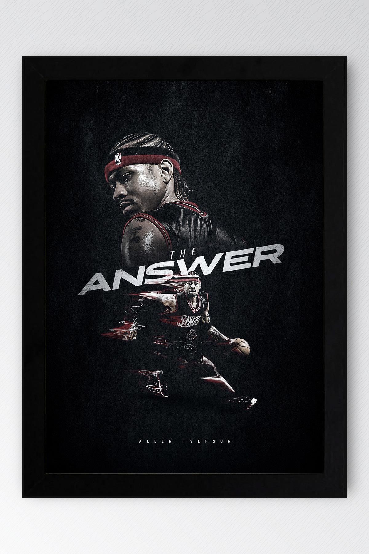 Saturn Allen Iverson Çerçeveli Tablo - Basketbol NBA Posteri Tablo