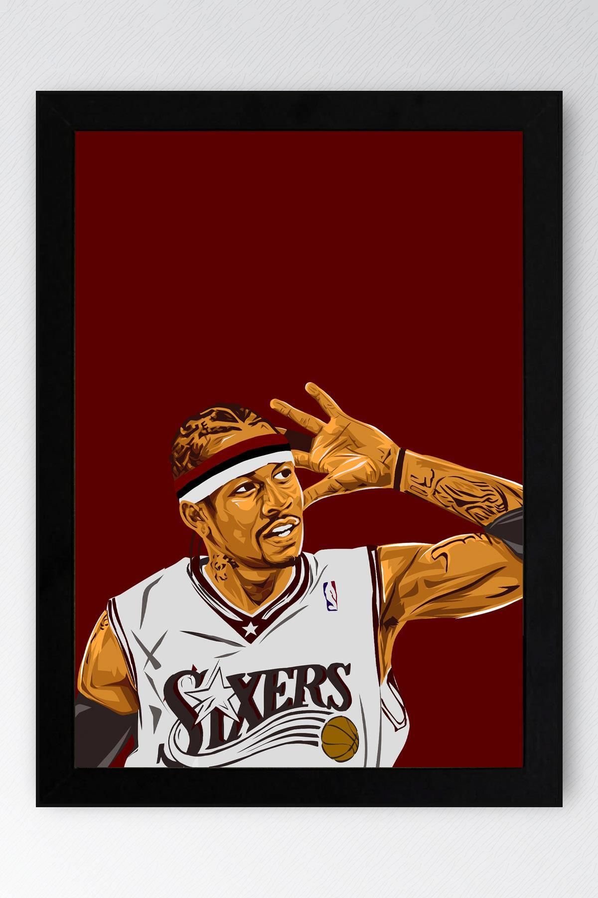 Saturn Allen Iverson Çerçeveli Tablo - The Answer Basketbol NBA Posteri Tablo