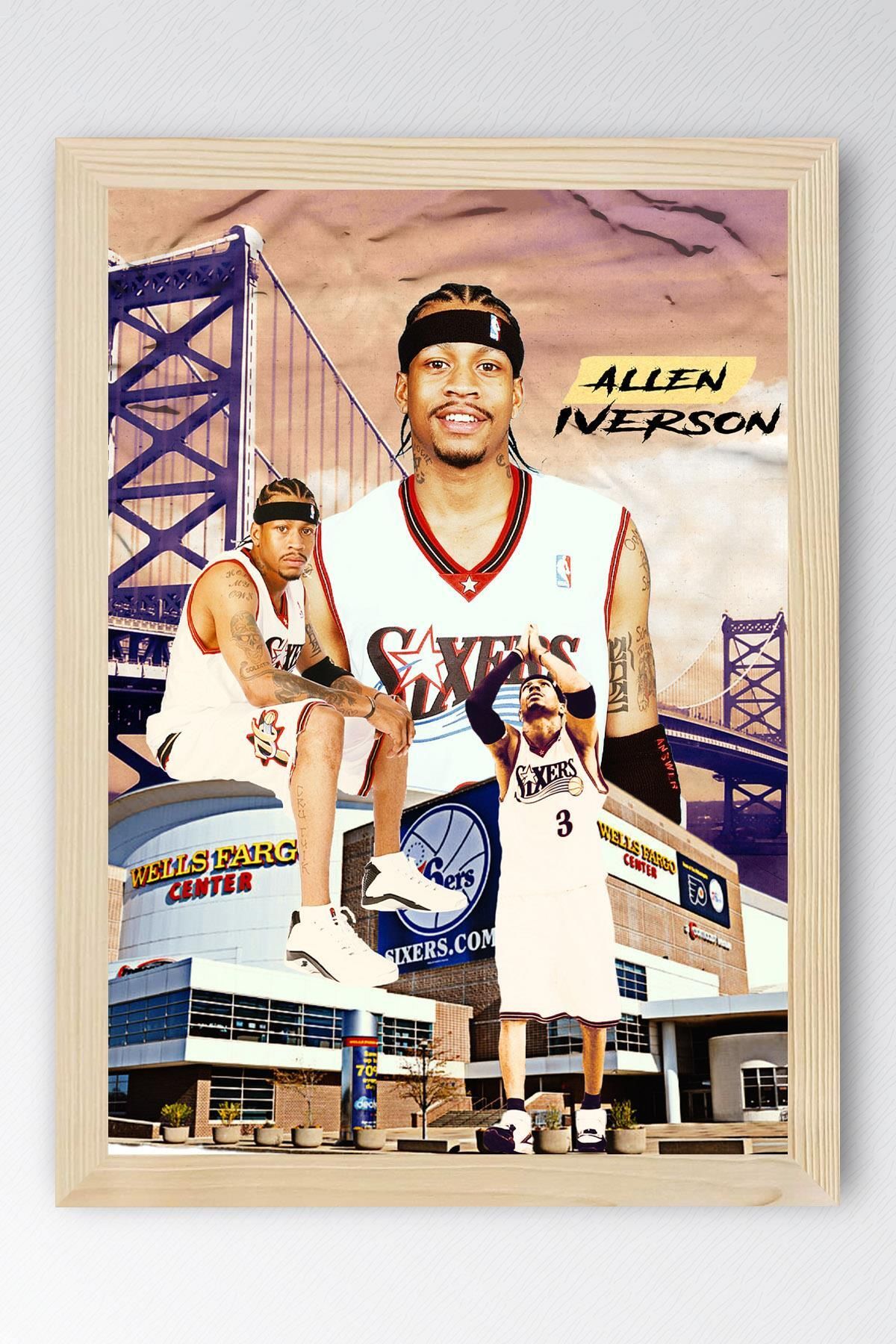 Saturn Allen Iverson Çerçeveli Tablo - Basketbol NBA Posteri Tablo