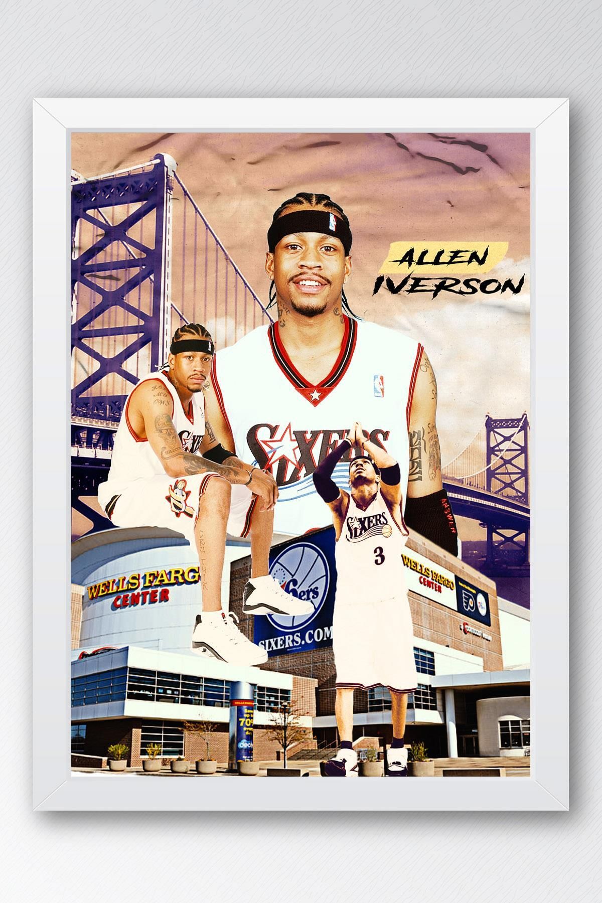 Saturn Allen Iverson Çerçeveli Tablo - Basketbol NBA Posteri Tablo