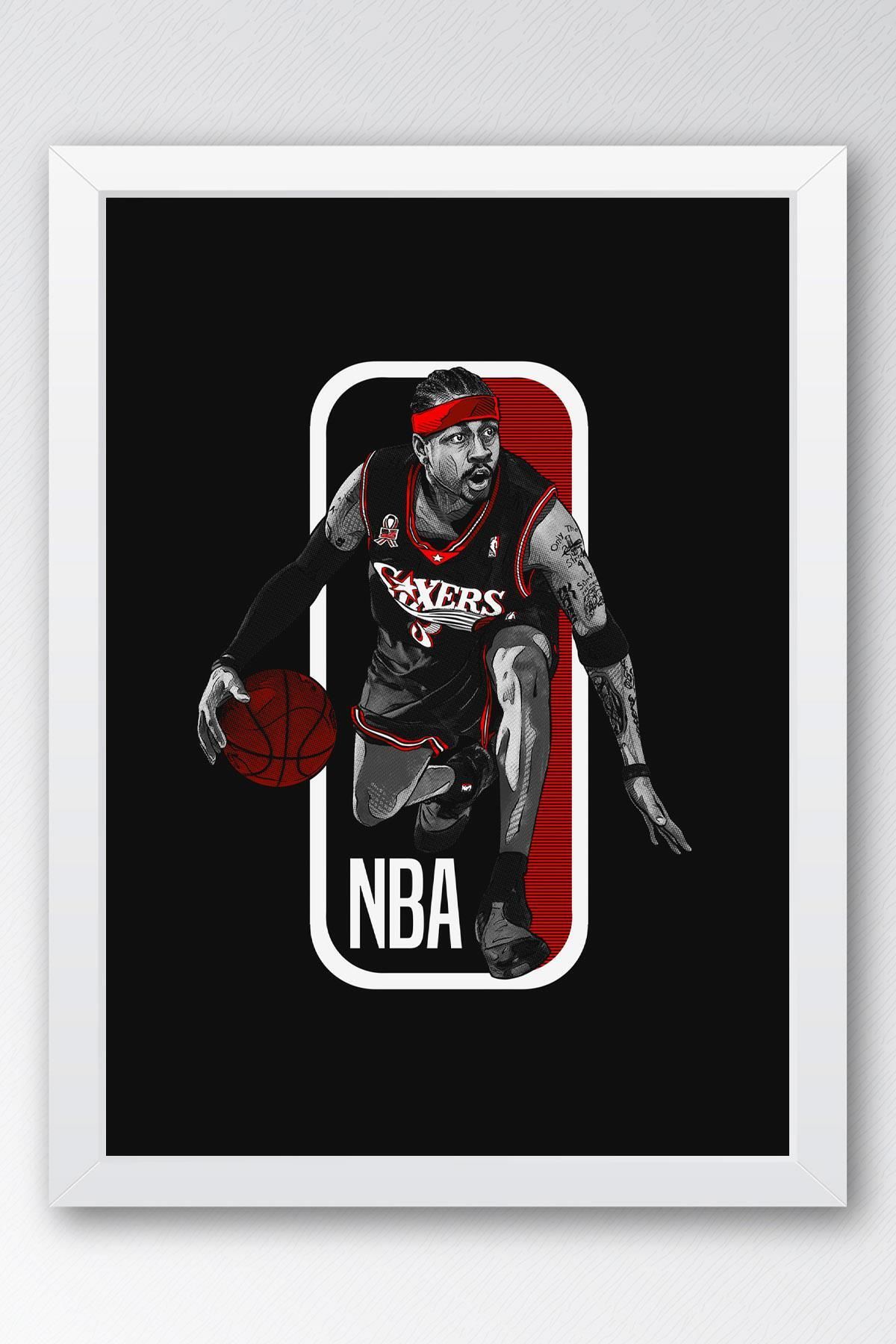 Saturn Allen Iverson Çerçeveli Tablo - Basketbol NBA Posteri Tablo