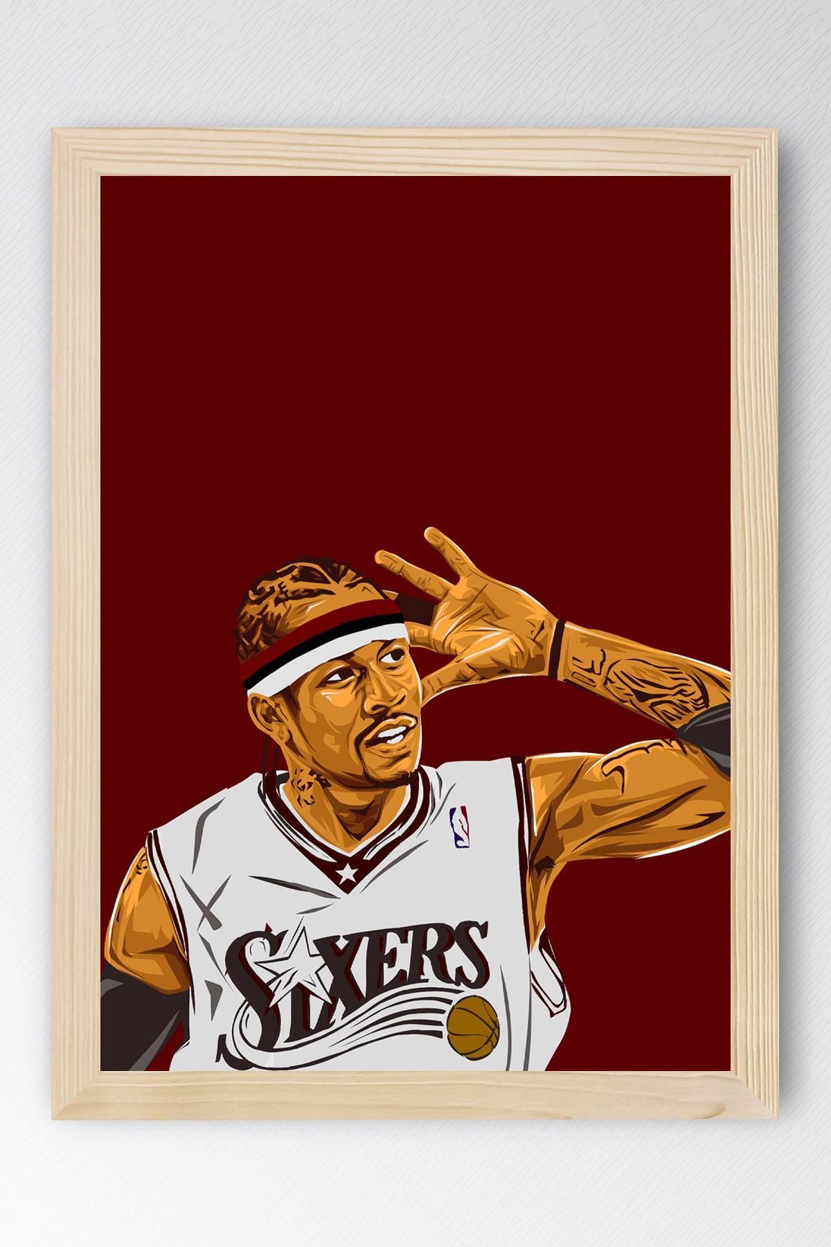 Saturn Allen Iverson Çerçeveli Tablo - The Answer Basketbol NBA Posteri Tablo