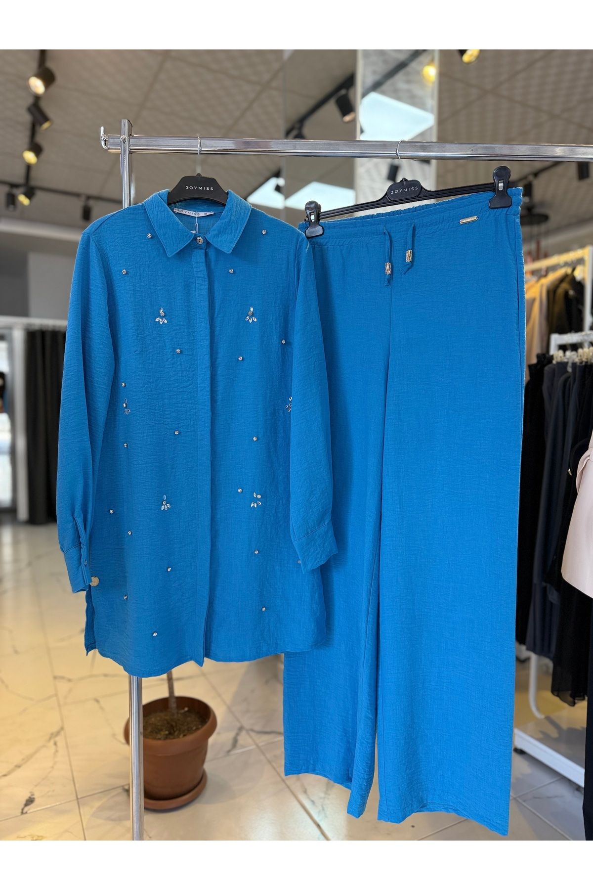 JOYMİSS Taş detaylı pantolon takım
