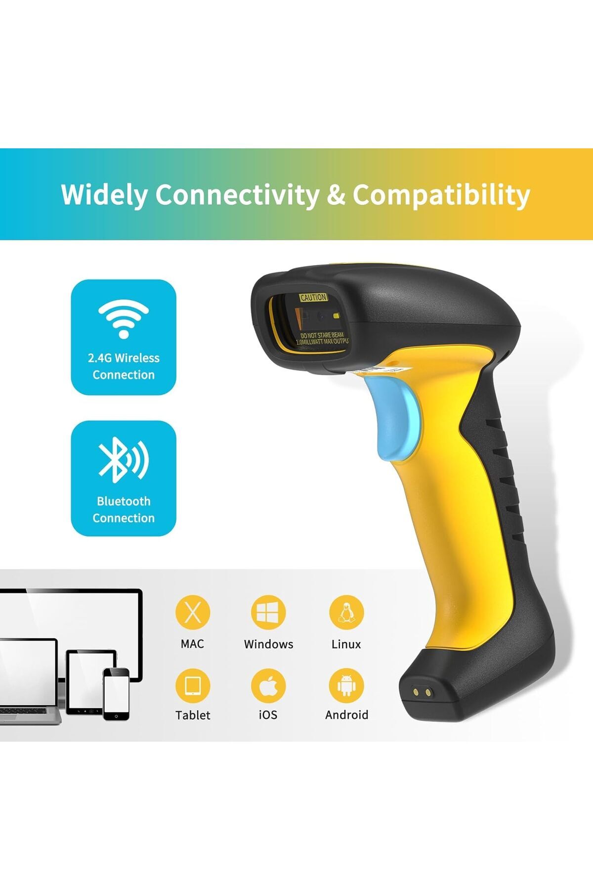 NETUM-Upgraded QR Industrial Bluetooth Barcode Scanner with Charging Dock, Wireless 2D 1D Bar Code R 5