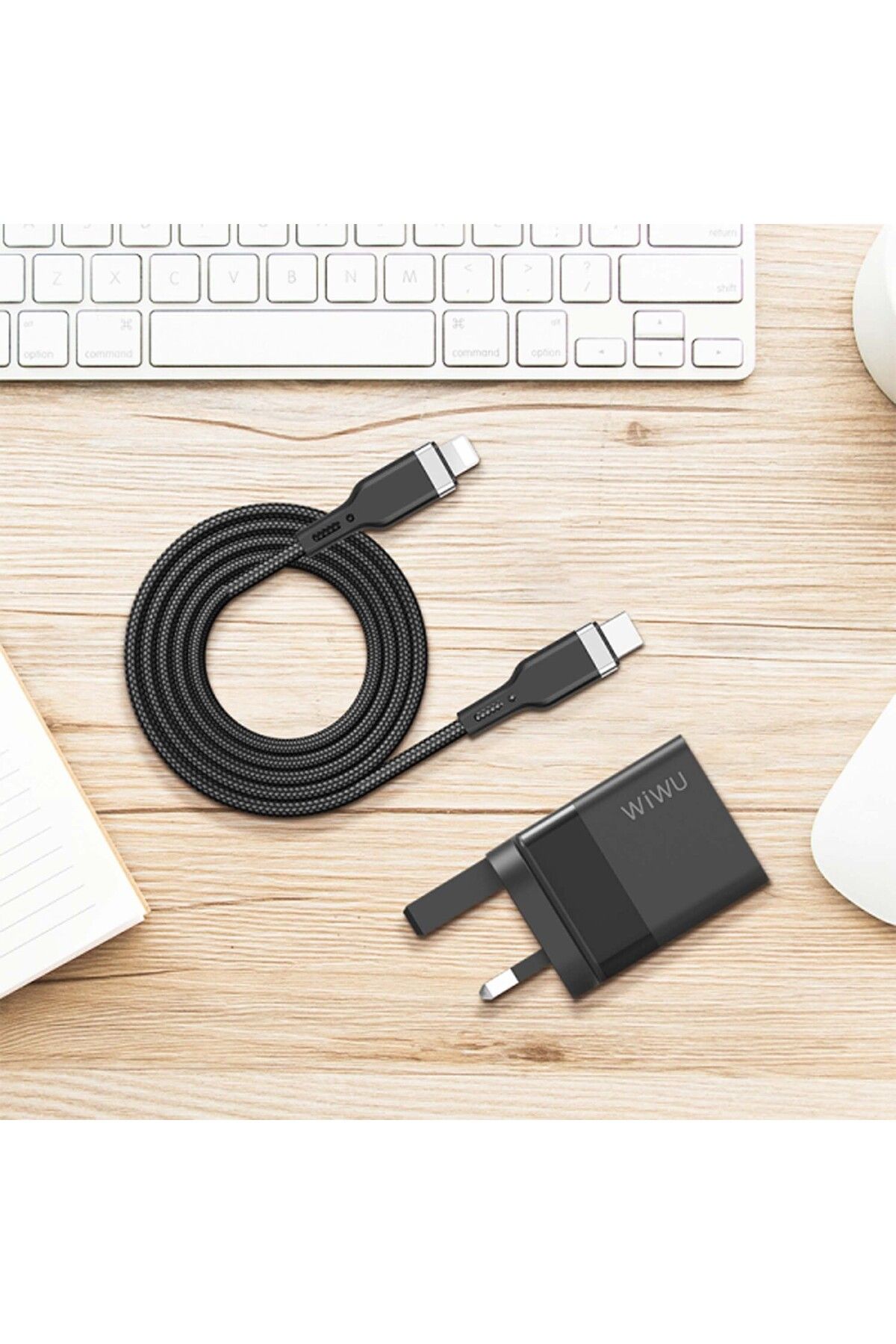WIWU-Wiw Chrg30W+C-Lght.CableQCBTCL – Compact PD Adapter for iPhone & USB-C Devices 6