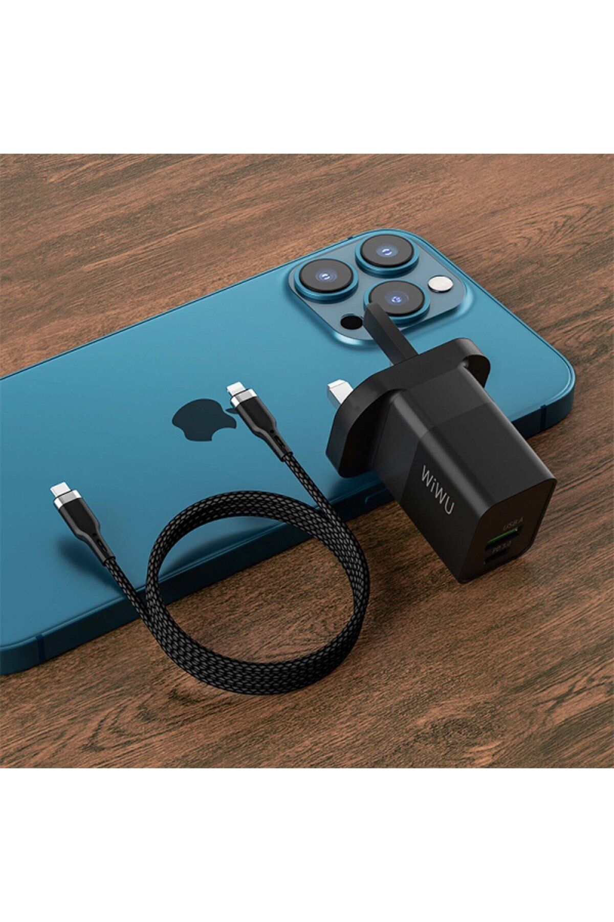 WIWU-Wiw Chrg30W+C-Lght.CableQCBTCL – Compact PD Adapter for iPhone & USB-C Devices 7