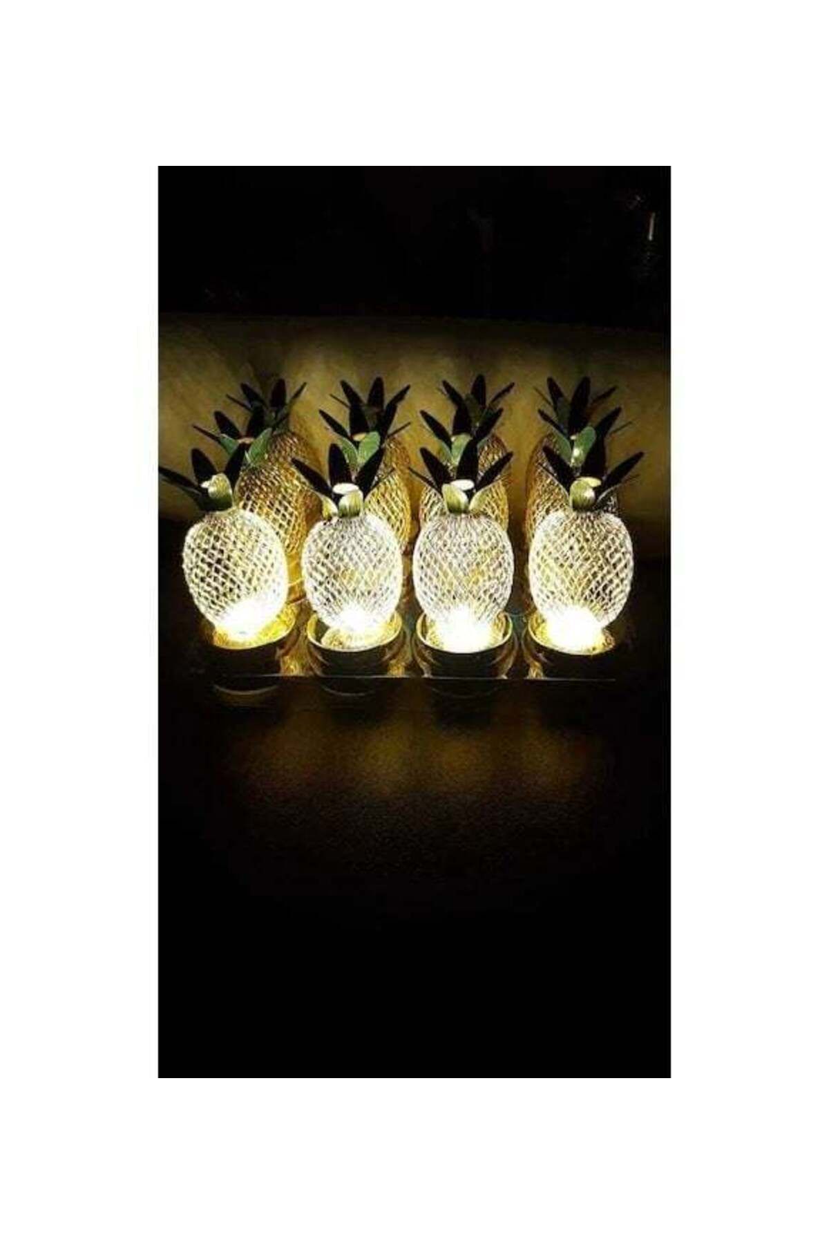 Modafiks Hediyelik Led Ananas Metal 3 Adet ()