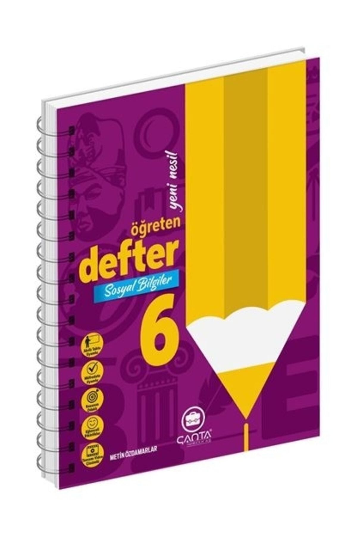 Çanta Yayıncılık 6. Sınıf Sosyal Bilgiler Yeni Nesil Öğreten Defter Çanta Yayın (Güncel İçeriğe Sahiptir)