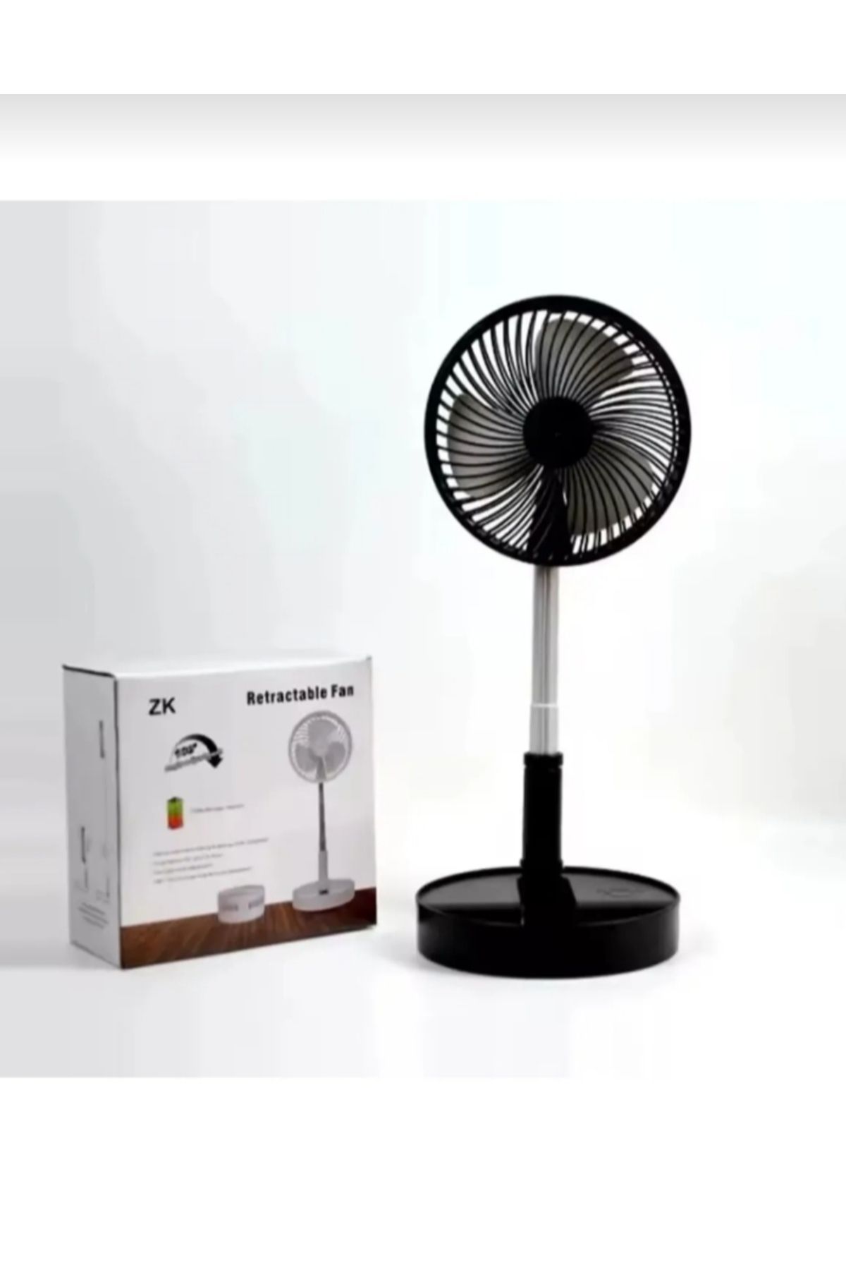 armex Fan Ayarlanabilir ve Katlanabilir Vantilatör Masaüstü Ayaklı Kullanım Serin Üflemeli Şarjlı dir