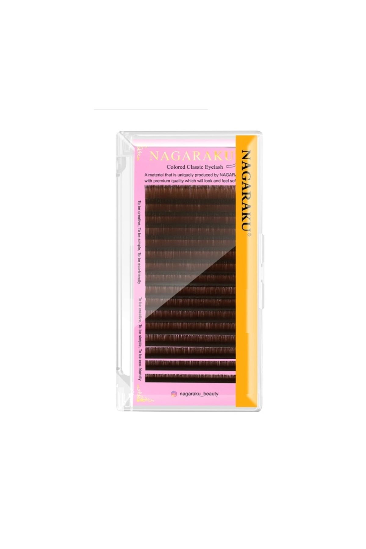 NAGARAKU Kahverengi İpek Kirpik 0.07 Kalınlık C Kıvrım Mix 7-15MM