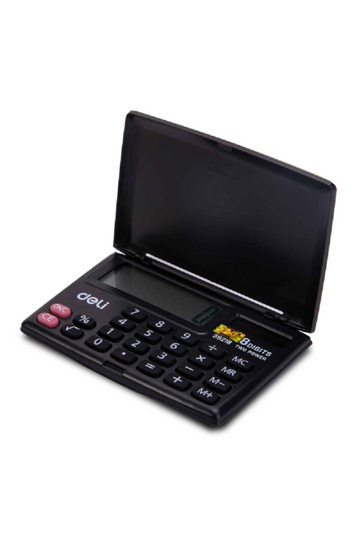 Deli-8-Digits Dual Power High Quality LCD Display Calculator Black 4