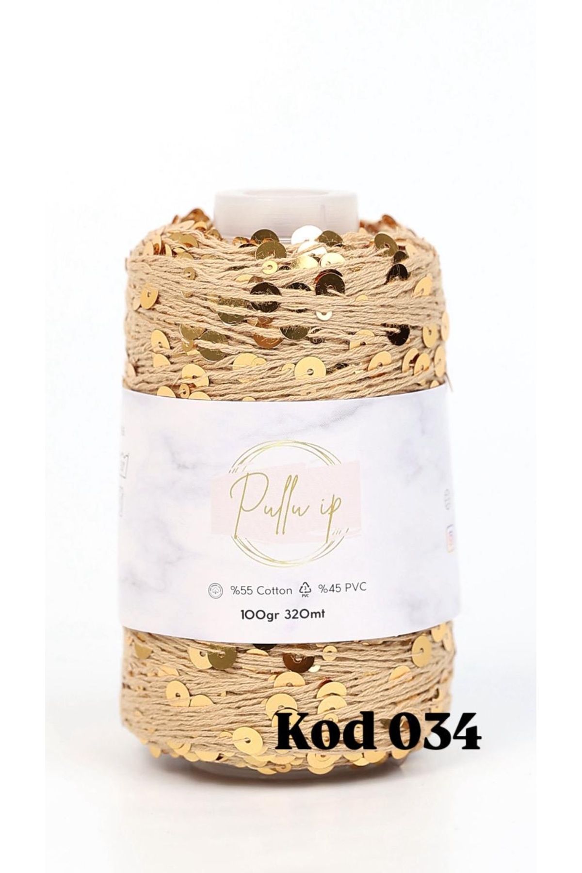 HOBİ Pullu ip bobine sıkı sarım 100 gram 320 mt -034-1 adet