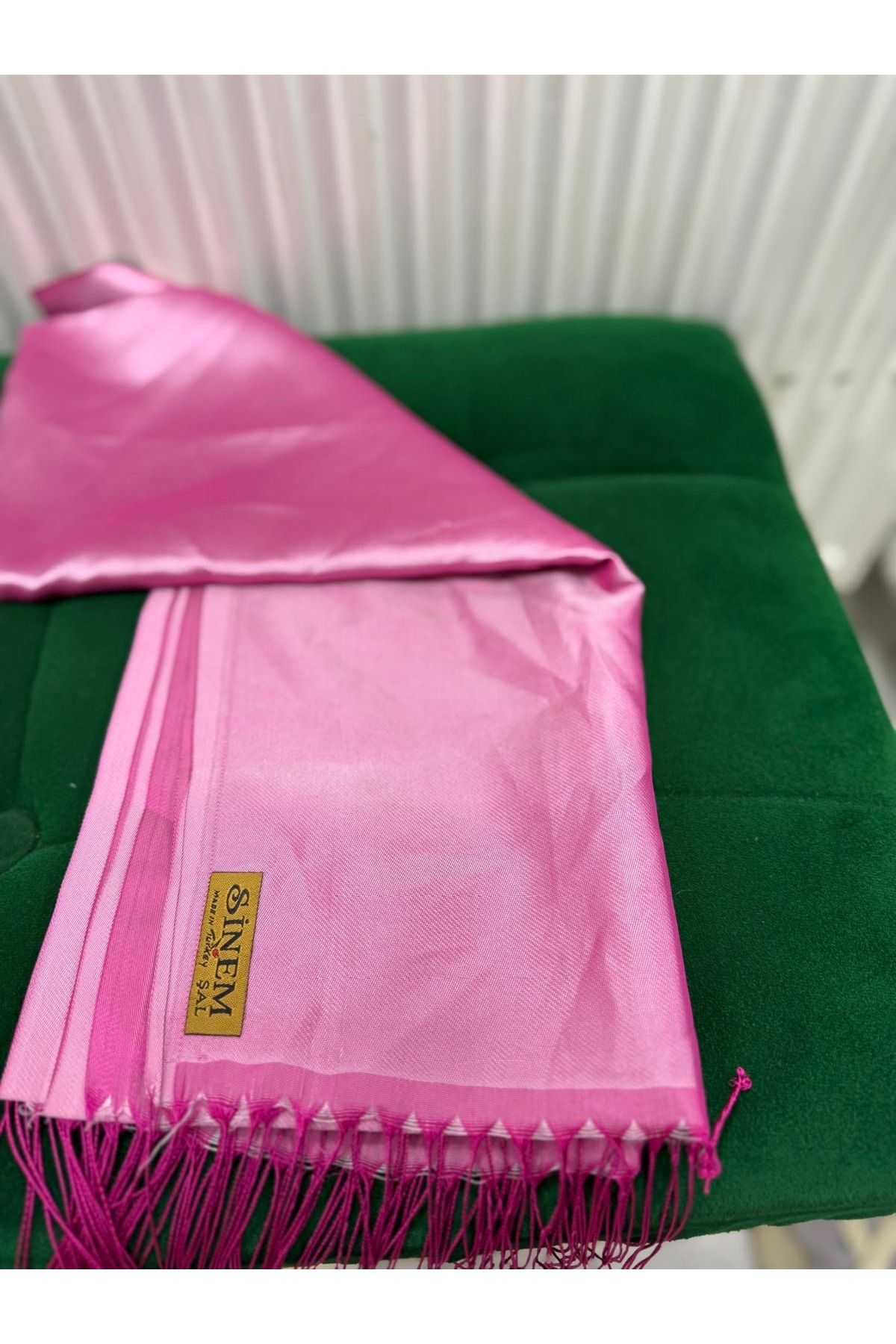 Eşarpevi Tafta şal pembe