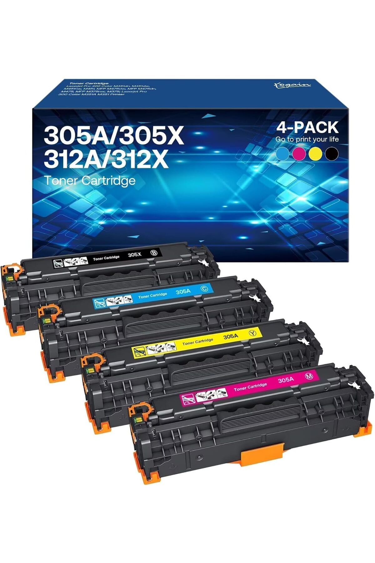 HP CE410APro 400 Color MFP M451dn M475dn M476nw Pro 300 Color M351A M351 (Black, Cyan, Magenta, Yellow)