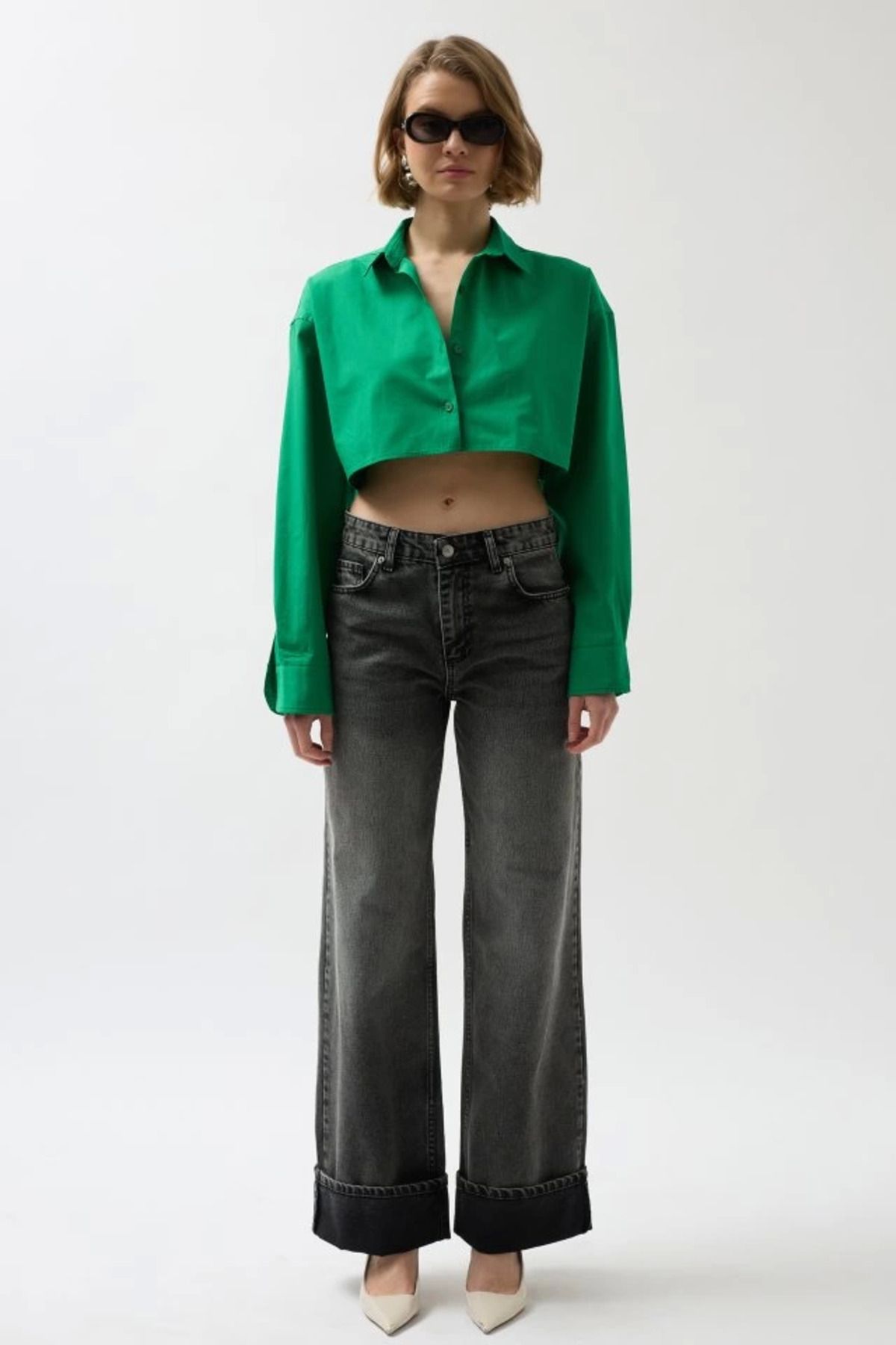 ZORM Oversize Crop Gömlek - Modern ve Rahat Stil