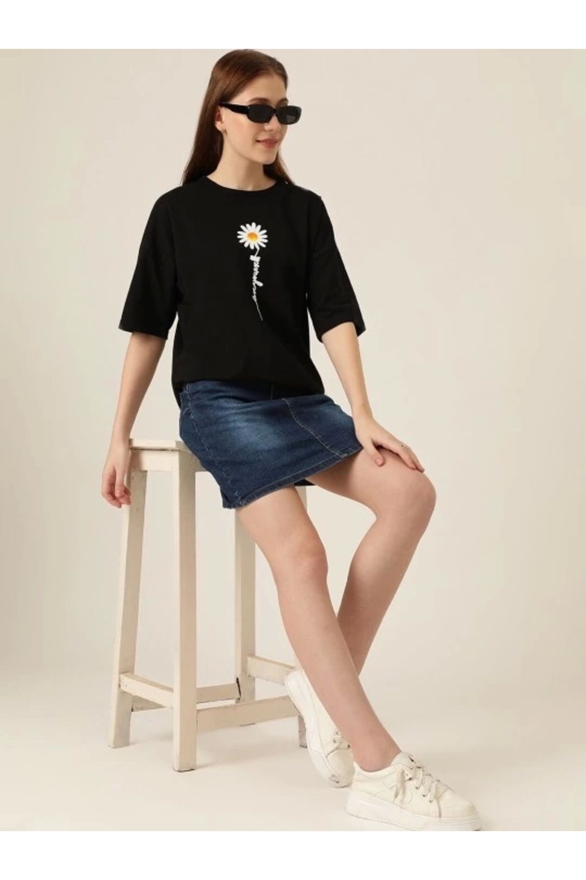 ZORM Baskılı Siyah T-shirt - En Trend Modeller Benorra'da
