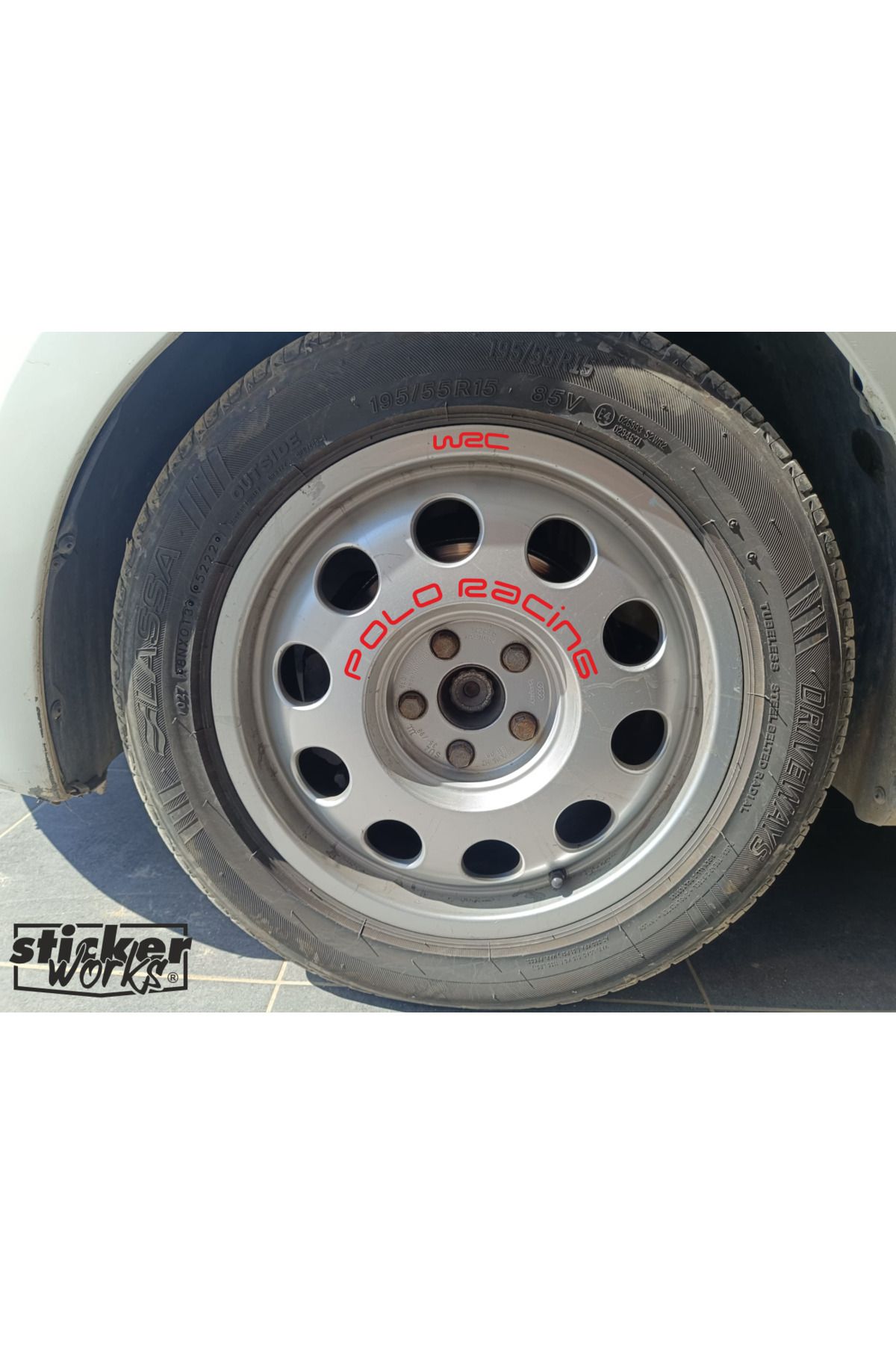 Sticker Works WRC Polo Racing Sticker Audi Hafif Jant Sticker - 4 Adet