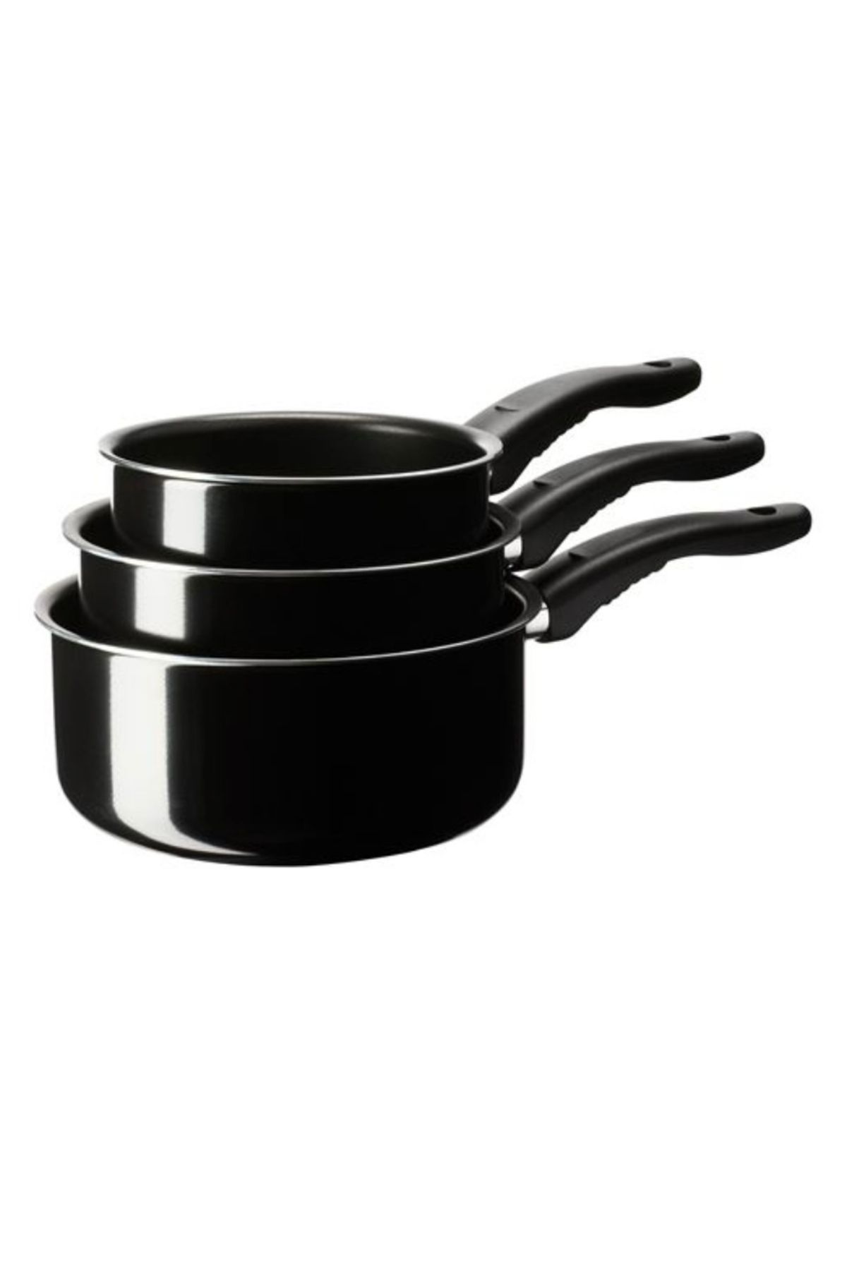 IKEA Kavalkad teflon sos tencere seti 3 lü siyah
