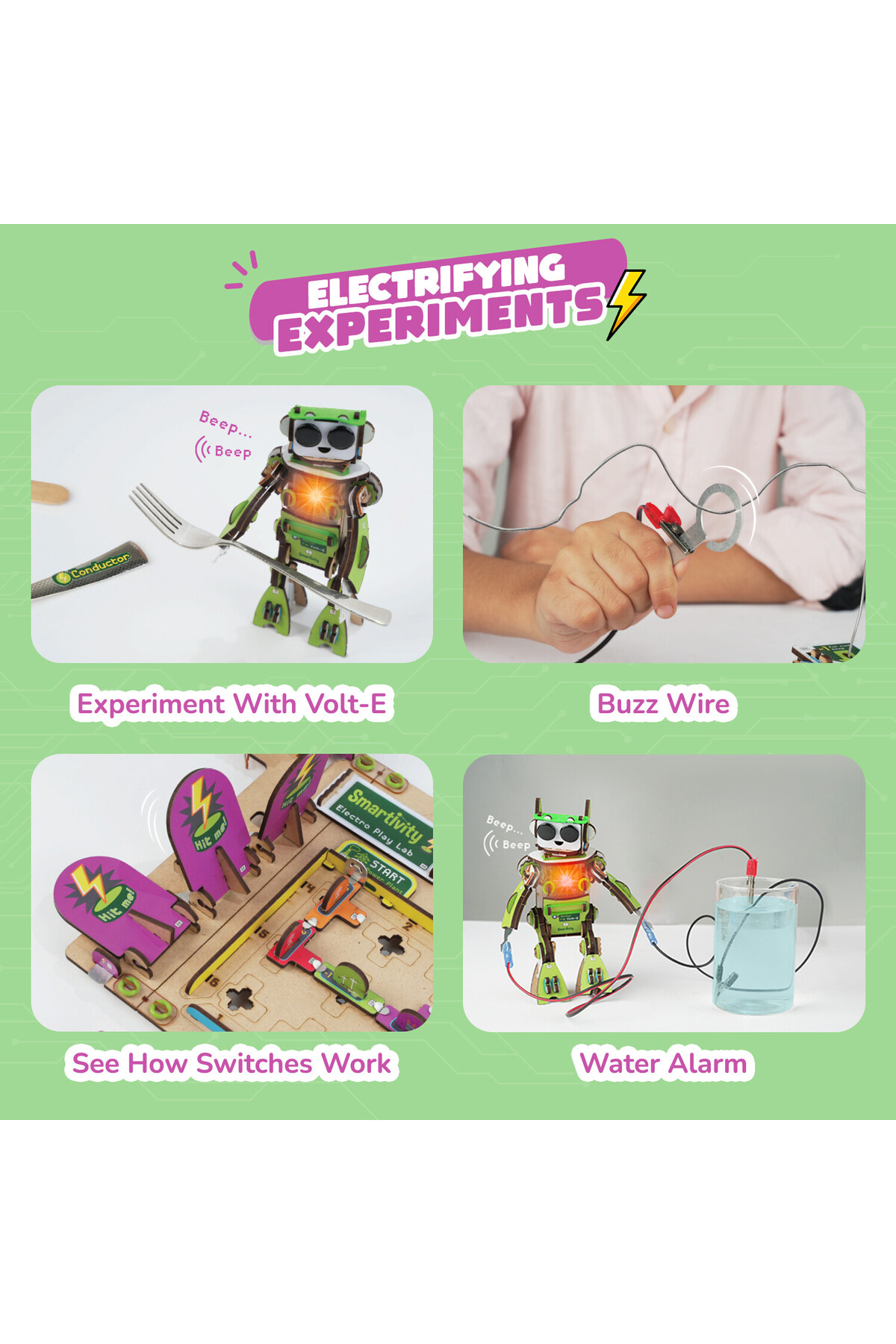 آزمایشگاه بازی الکترونیک | ۸-۱۴ سال | اسباب‌بازی ساختنی STEM دست‌ساز