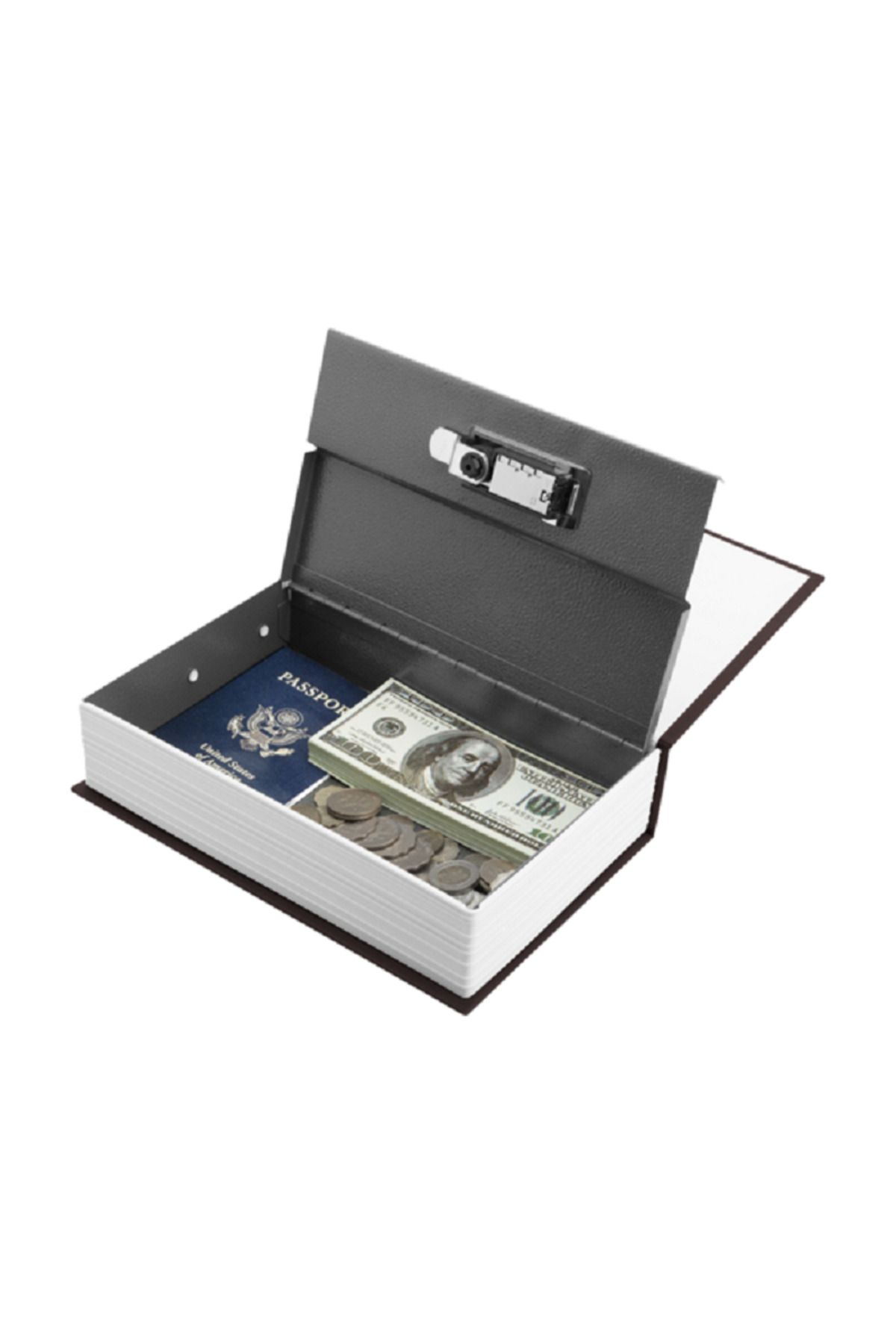 startech-Rectangular Shaped Combination Lock Diversion Book Safe Black 2
