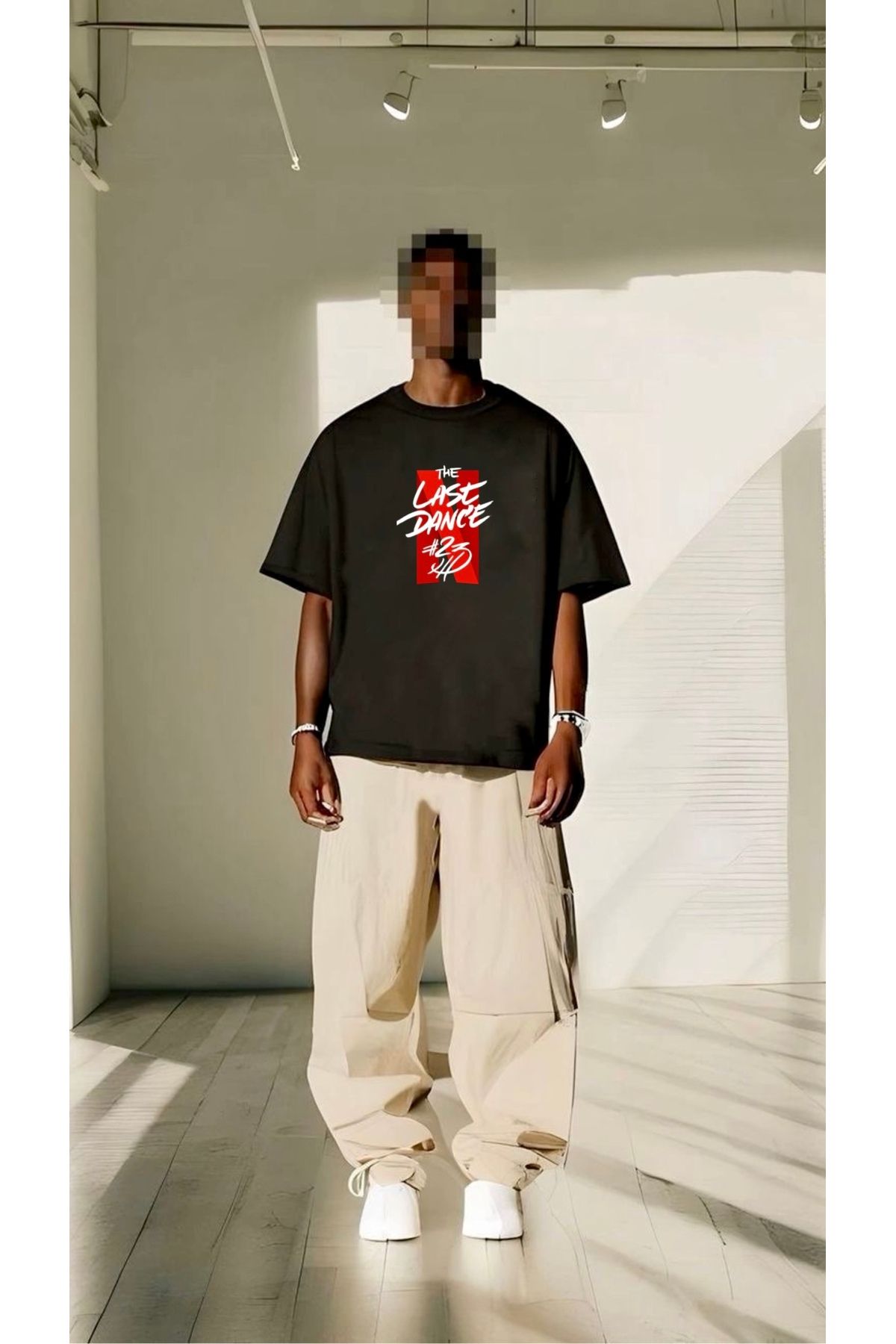 RPT MODA OVERSIZE RAHAT KALIP LAST DANCE BASKILI YÜKSEK KALİTE KUMAŞ ERKEK T-SHIRT