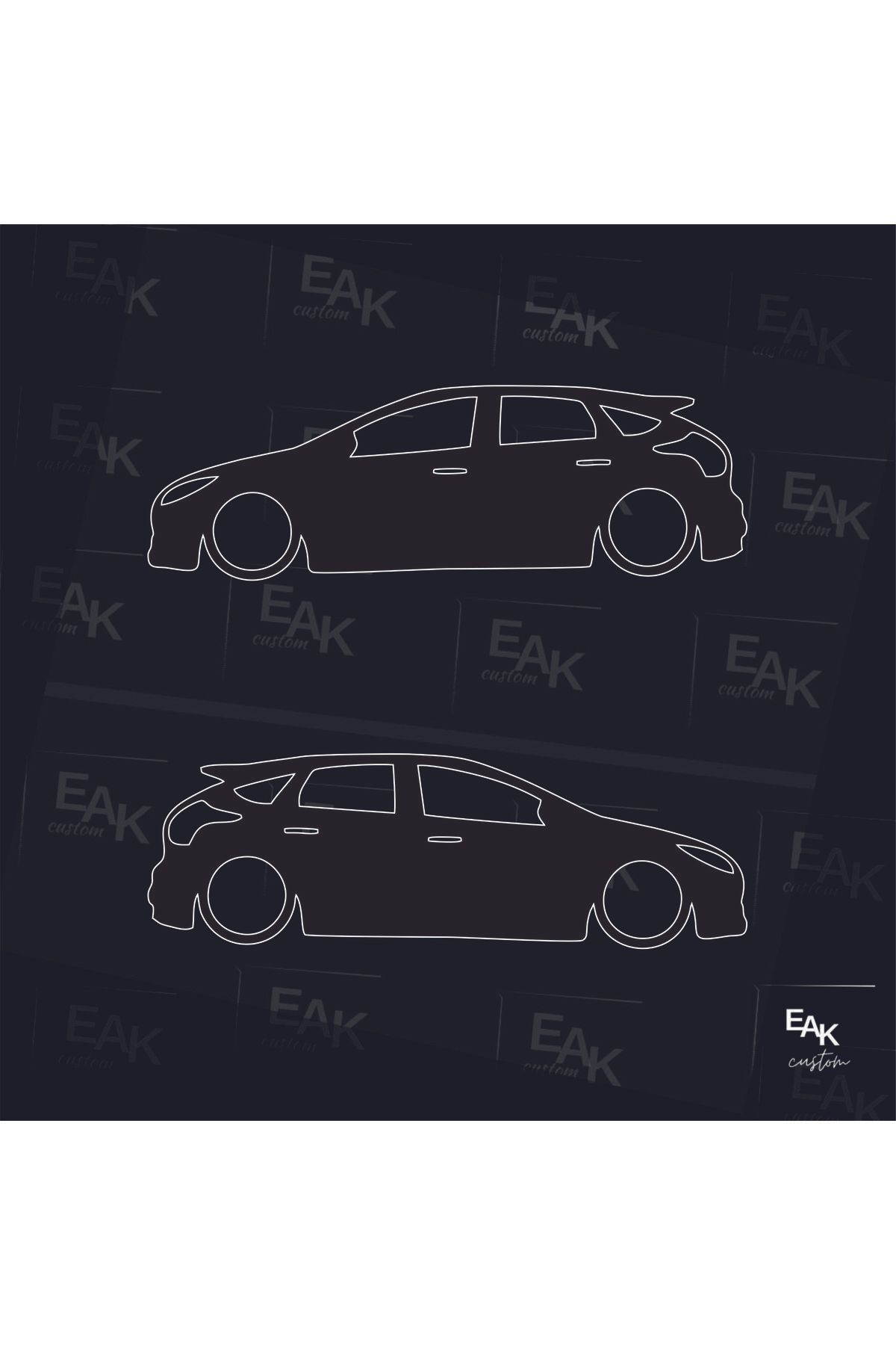 eakcustom FORD FOCUS oto sticker (18cm x 5cm) (2ADET)