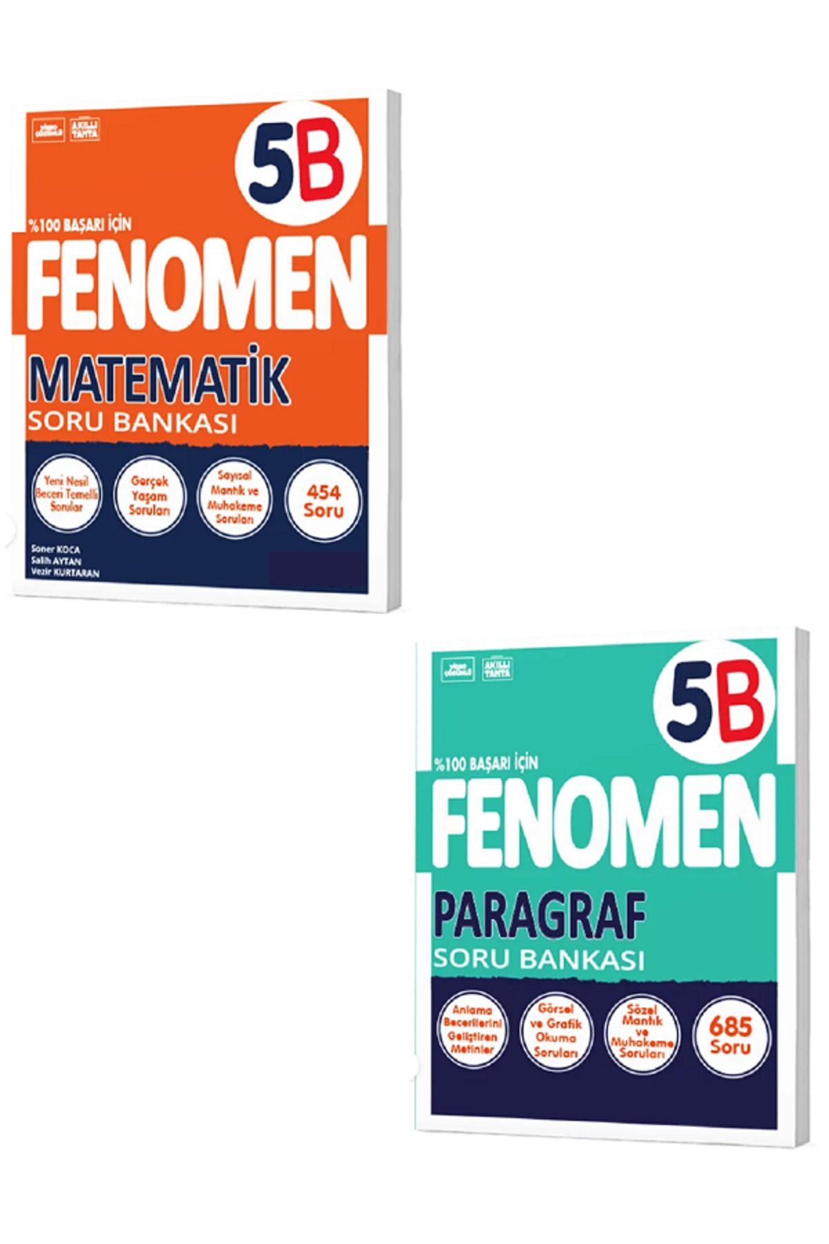 Evrensel İletişim Yayınları 5.Sınıf Fenomen 5B Matematik Soru Bankası + 5.Sınıf Fenomen 5B Paragraf Soru Bankası / 2 KİTAP