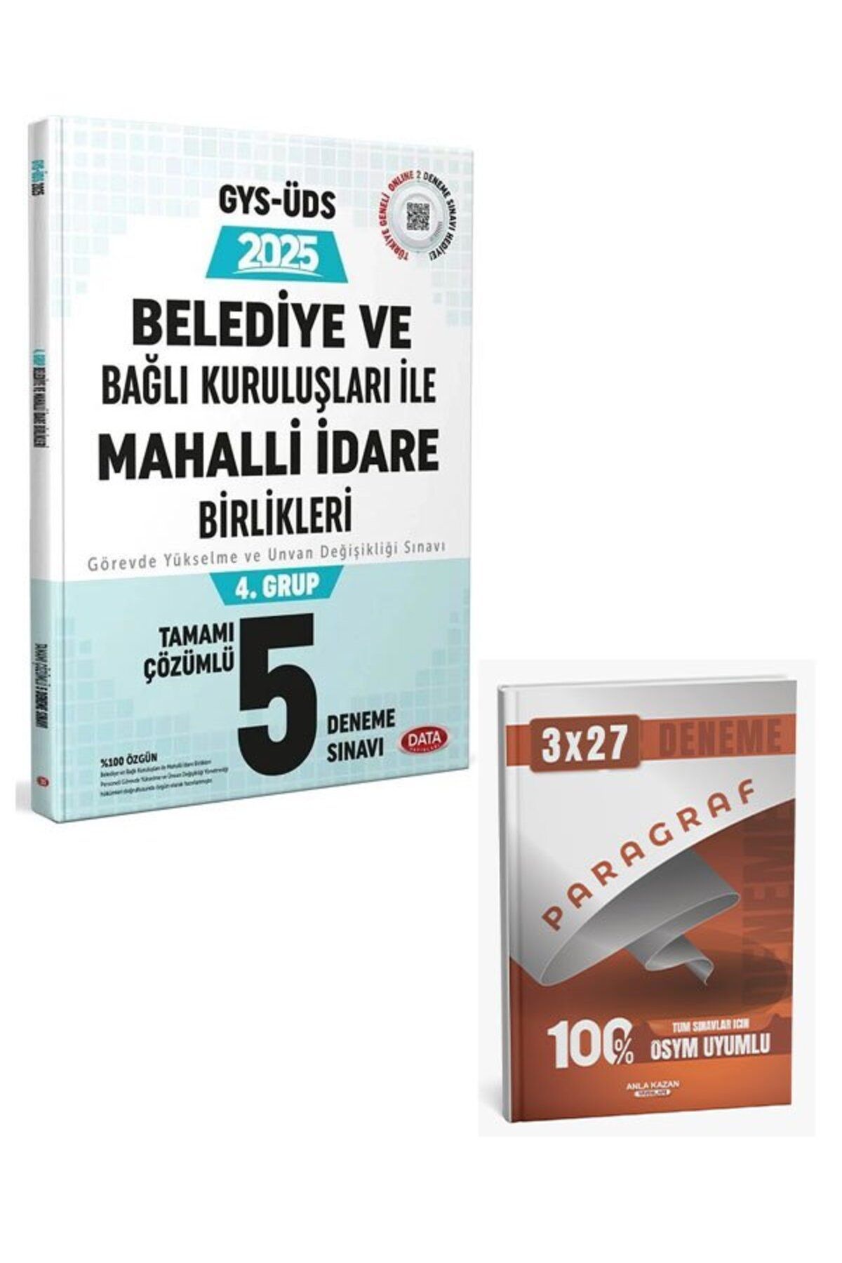 Anla Kazan Yayınları Data 2025 GYS ÜDS Belediye ve Bağlı Kuruluşları ile Mahalli İdare Birlikleri 4. Grup 5 Deneme Çözüm