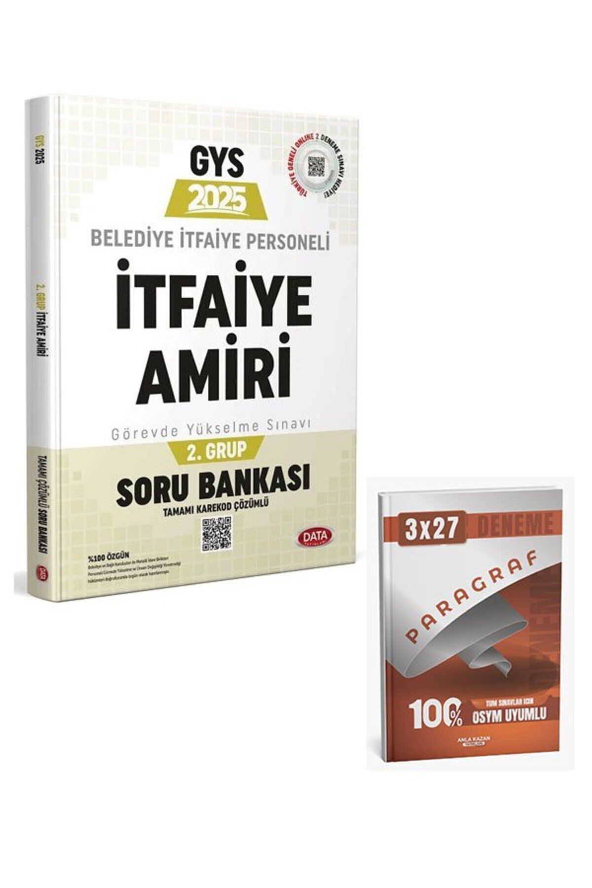 Anla Kazan Yayınları Data 2025 GYS Belediye Zabıta Personeli İtfaiye Amiri 2. Grup Soru Bankası+Anla Kazan Paragraf