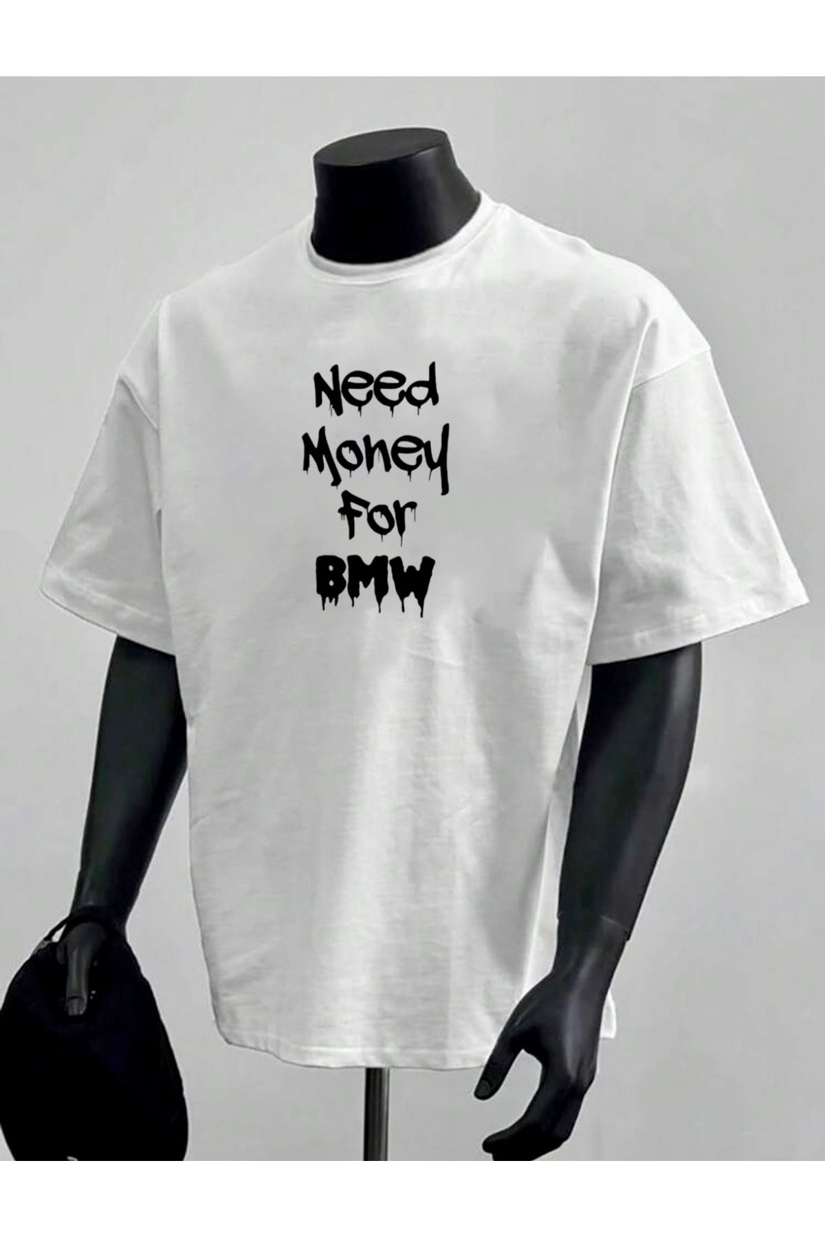 RPT MODA OVERSIZE RAHAT KALIP NEED MONEY BASKILI YÜKSEK KALİTE KUMAŞ ERKEK T-SHIRT