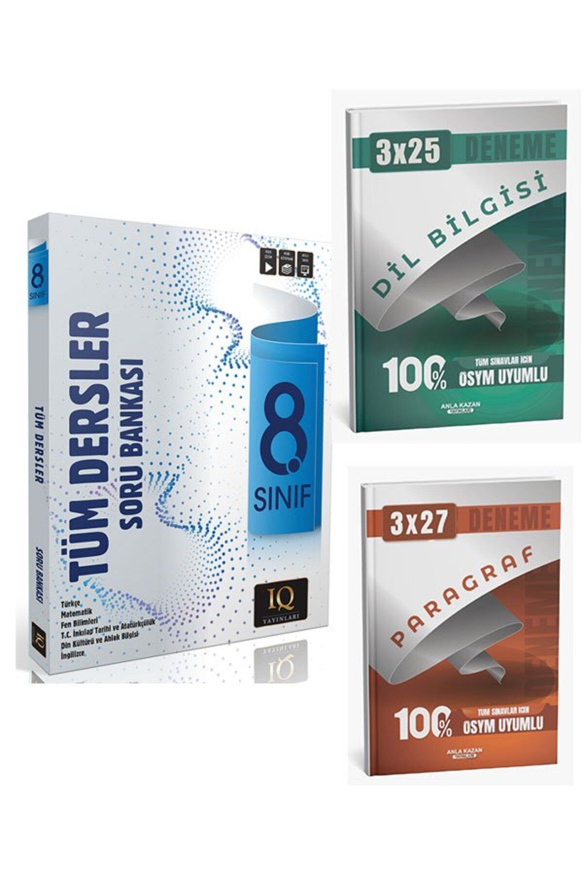 Anla Kazan Yayınları IQ 2026 8. Sınıf Tüm Dersler Soru Bankası+Anla Kazan Paragraf+Dilbilgisi