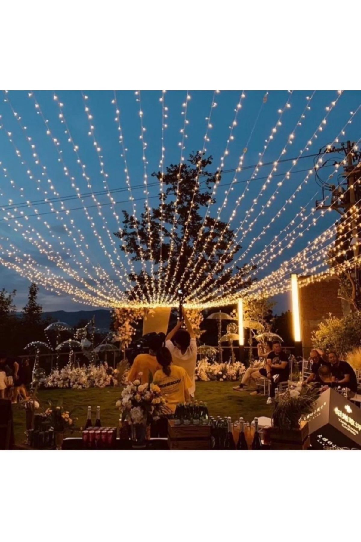 Taşkın Yılbaşı süslemesi ramazan bayramı aydınlatması süslemesi 100 ledli 10 metre