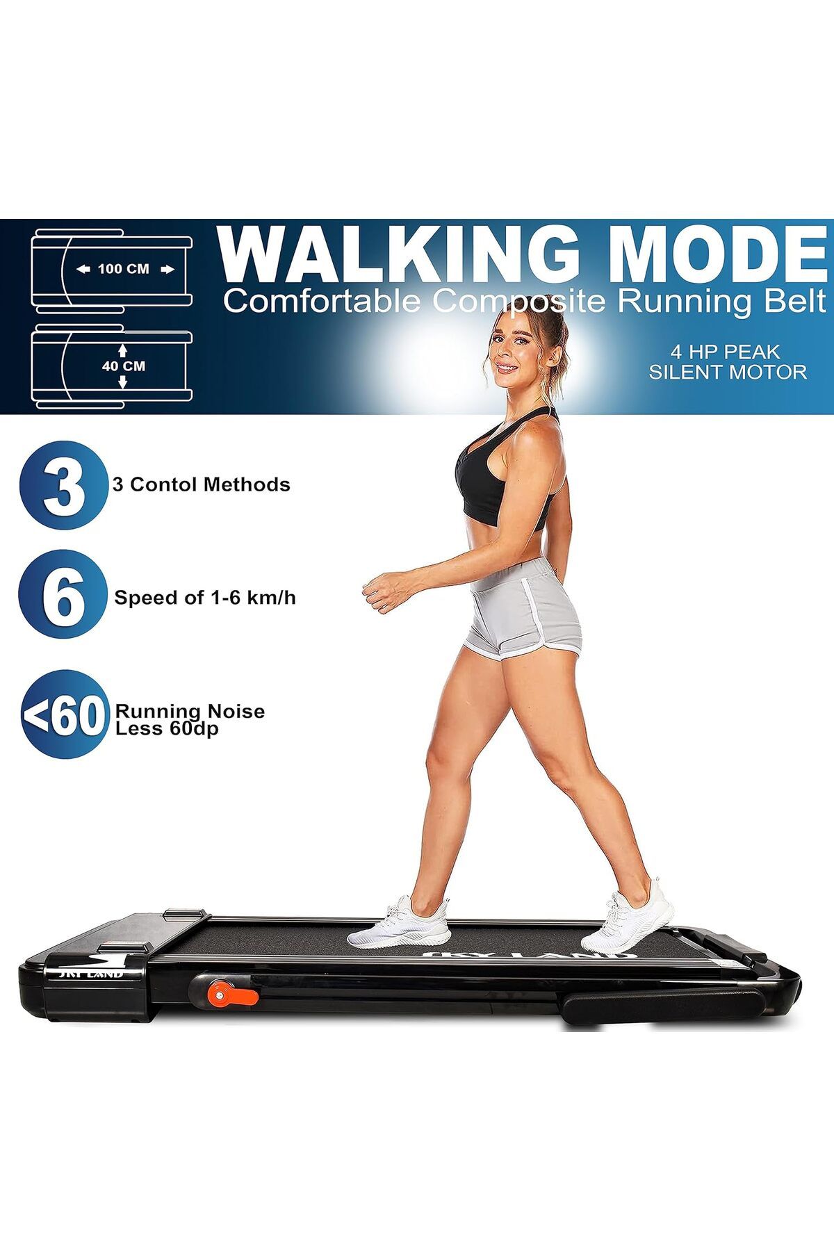 Skyland-SKY LAND Treadmill 2-in-1 Foldable UnderDesk Walking Pad Treadmill with 4 HP Peak Motor | Smart FS A 4