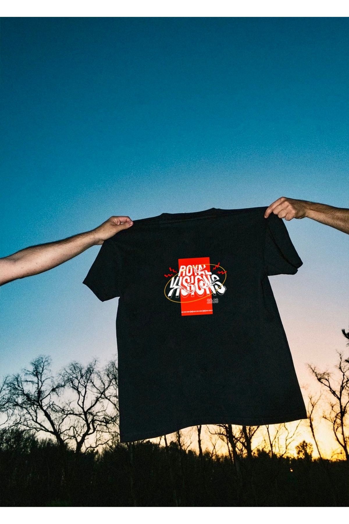 RPT MODA OVERSIZE RAHAT KALIP ROYAL BASKILI YÜKSEK KALİTE KUMAŞ ERKEK T-SHIRT