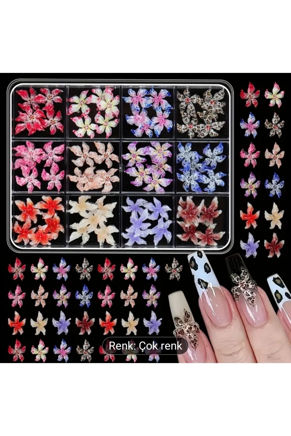 Born Pretty 3D tırnak kabartma lotus çiçeği