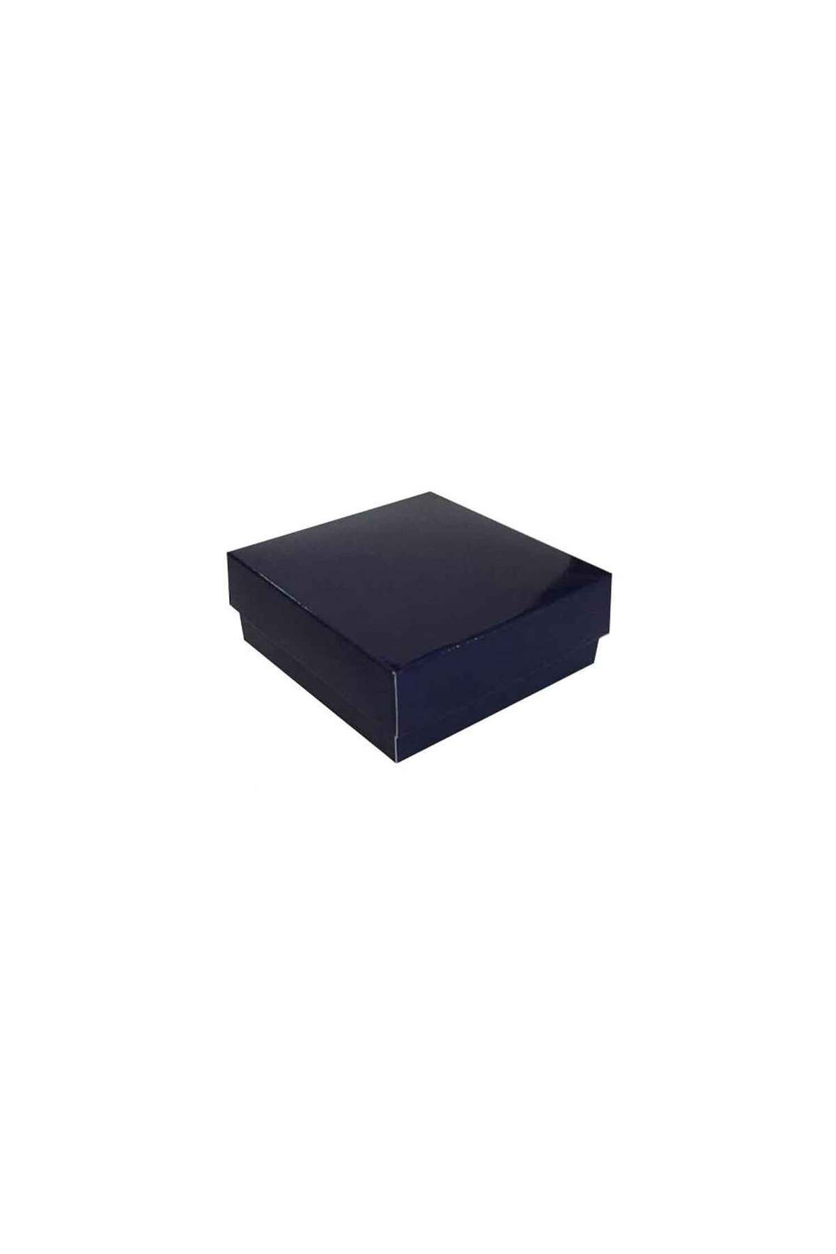 Eminonutoptanci Komple Karton Kutu Düz Renk 9X9X3 CM (25 Adet) Lacivert