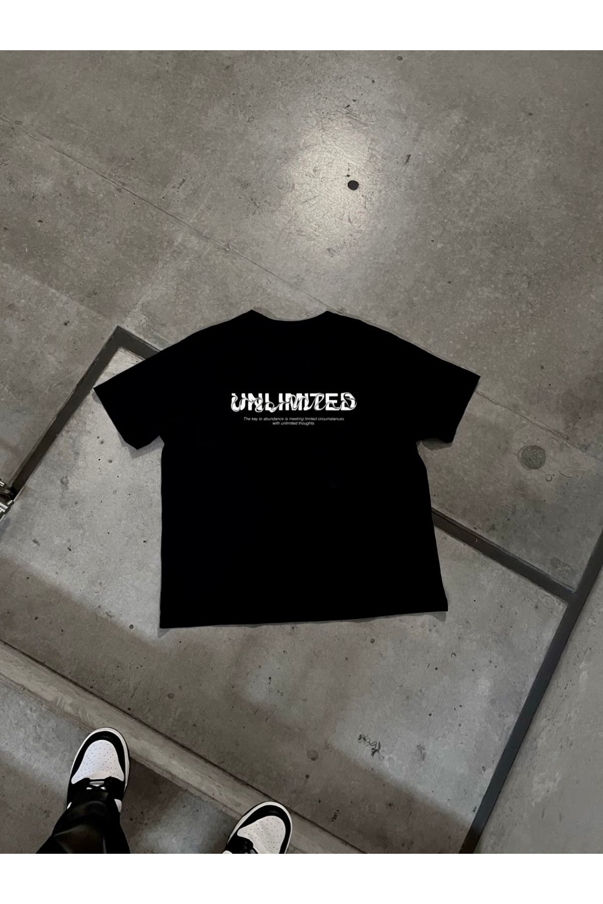 RPT MODA OVERSIZE RAHAT KALIP UNLIMITED BASKILI YÜKSEK KALİTE KUMAŞ ERKEK T-SHIRT