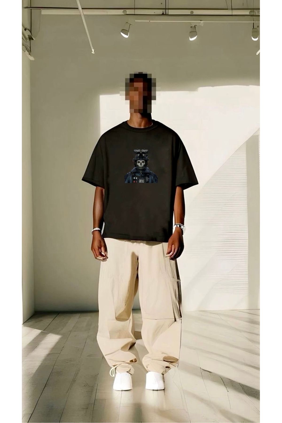 RPT MODA OVERSIZE RAHAT KALIP DUTY BASKILI YÜKSEK KALİTE KUMAŞ ERKEK T-SHIRT