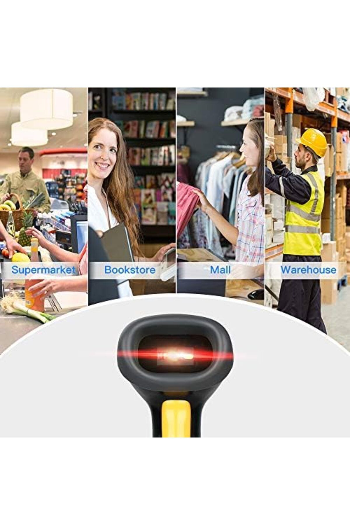 Eyoyo-Handheld USB 2D Barcode Scanner, Wired Automatic QR Code Scanner PDF417 Data Matrix Bar Code R 8