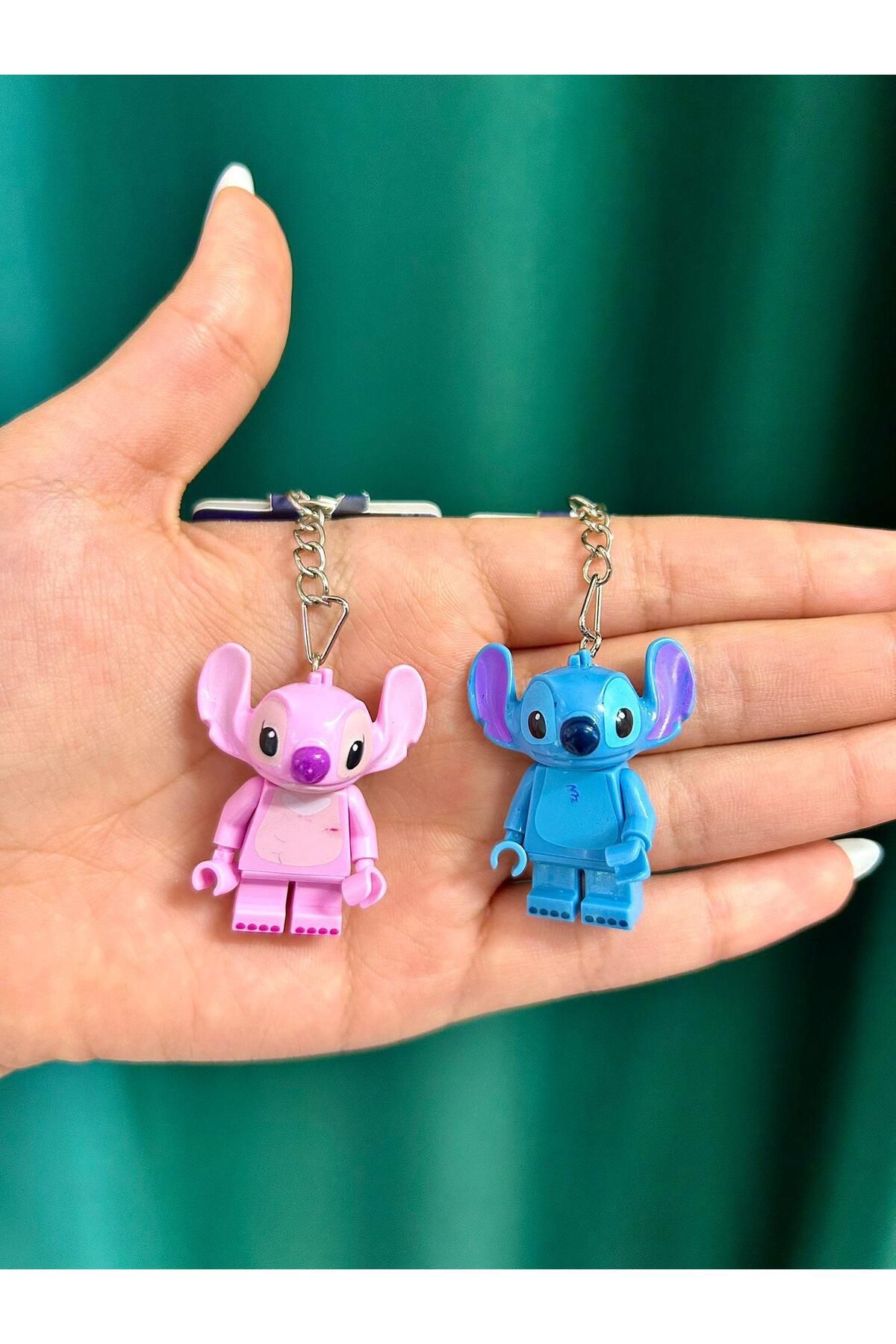 Wisevelya Stitch Angel Lego Anahtarlık Seti