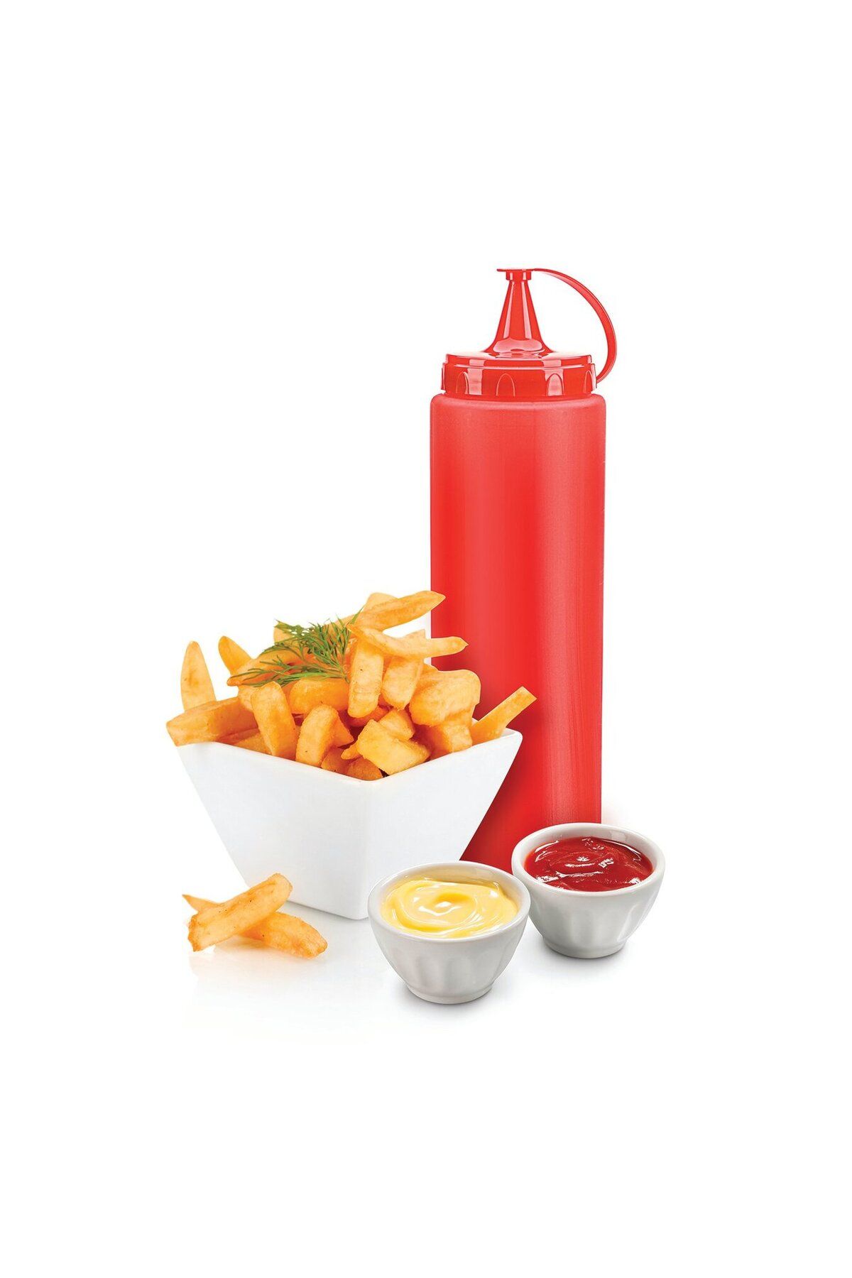 Modafiks Ketçap Şişesi - 1000ML Dev Boy Kırmızı