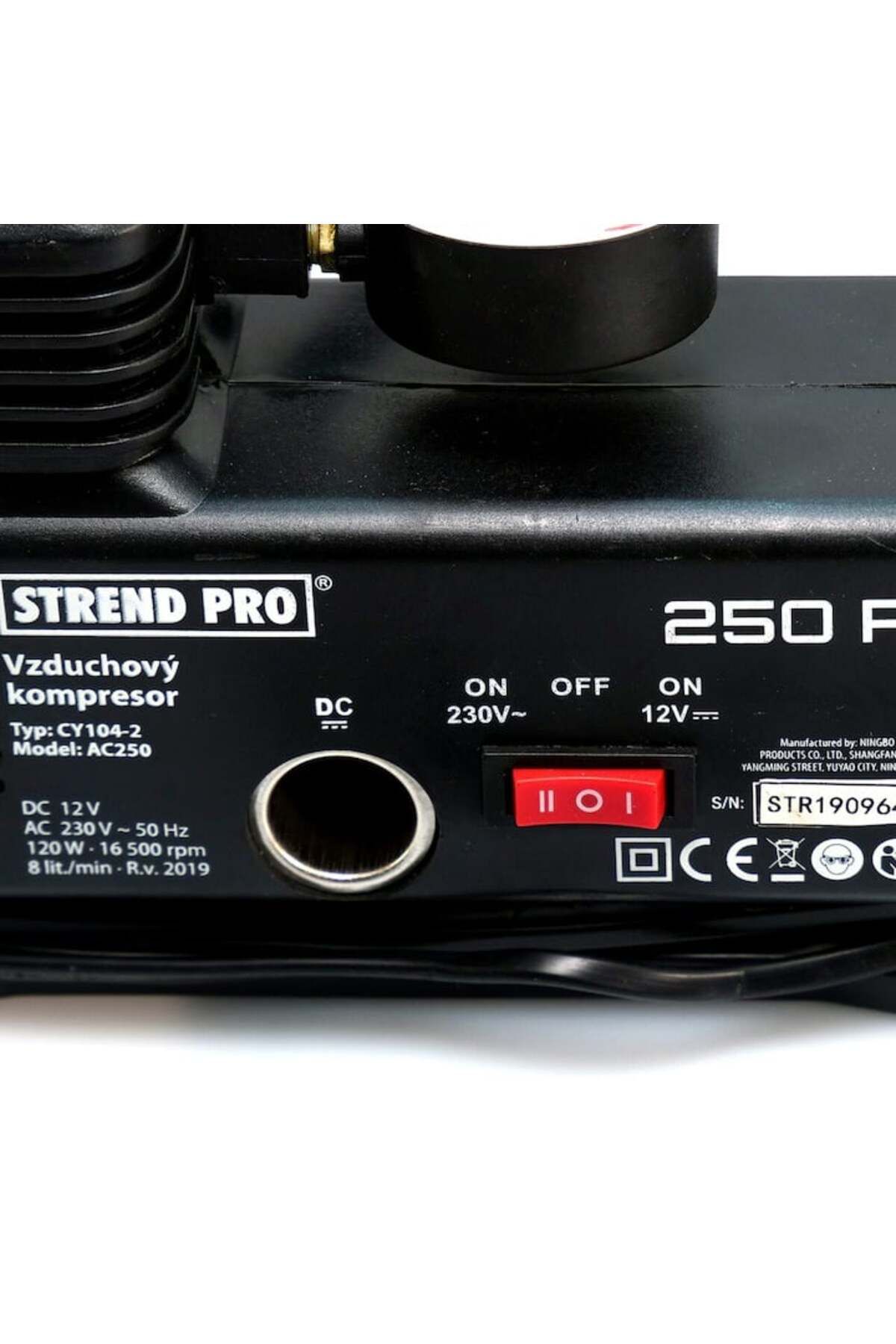 varioshop-Compresor auto VarioShop®, 12v/220V, 17 bar, cu indicator de presiune, Ideal pentru pomparea rotilo 8