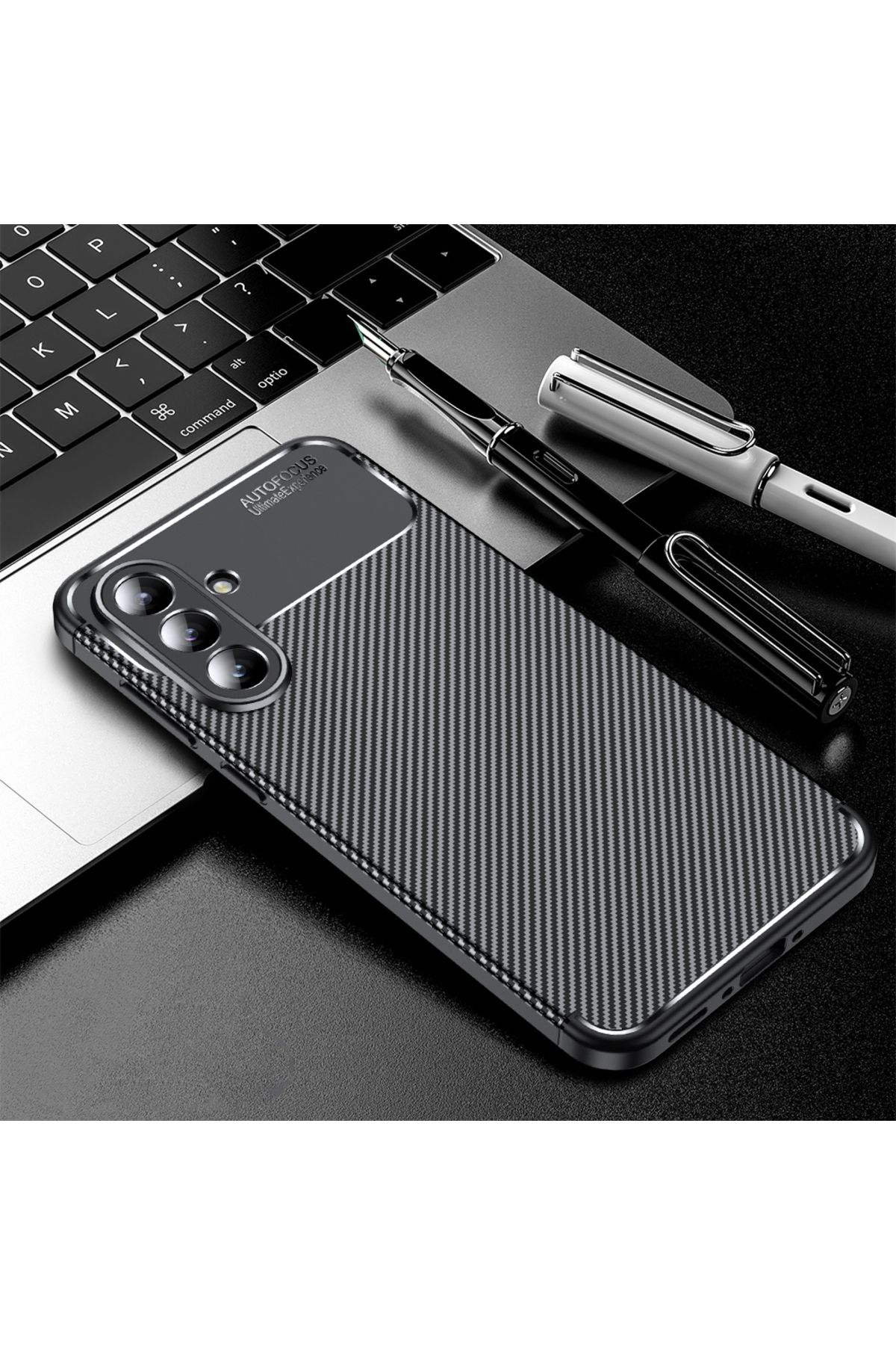 GRABONO SAMSUNG GALAXY A26 Kılıf Karbon Fiber Görünümlü Ultra İnce Premium Carbon Case